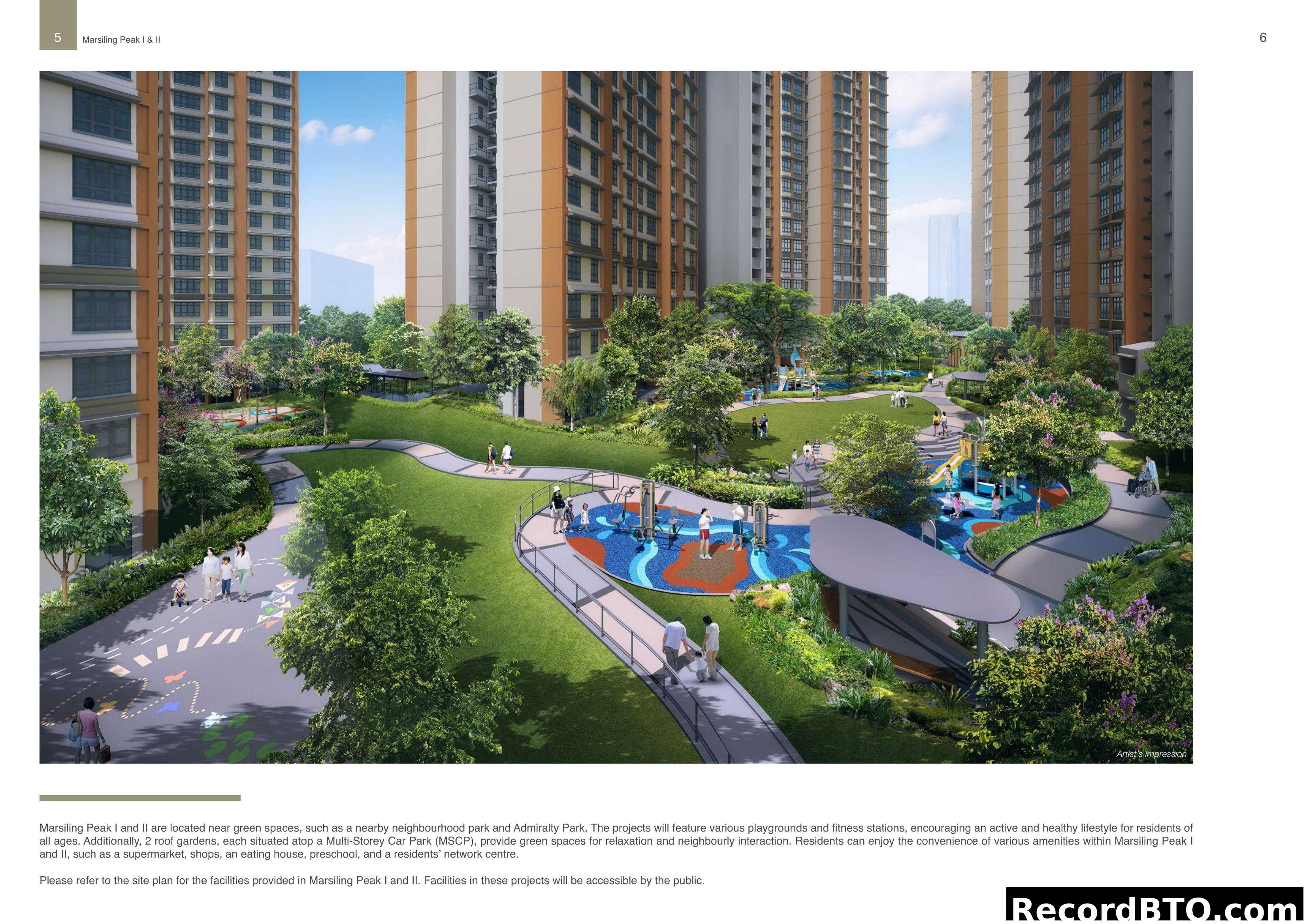 Marsiling Peak I & II - Artist's Impression of Green Spaces