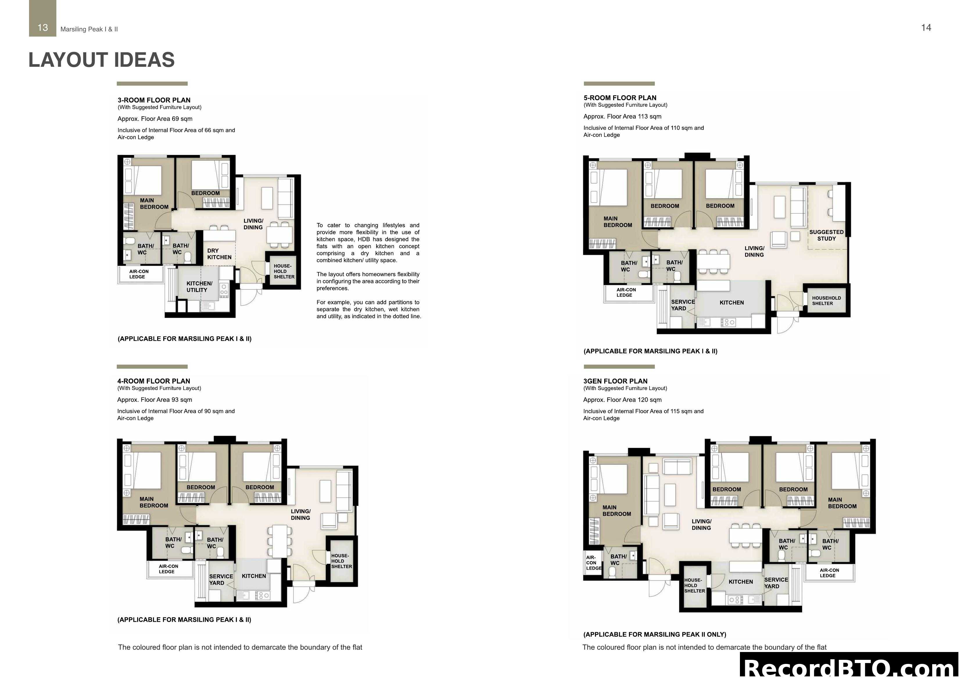 Marsiling Peak I & II Floor Plan Layout Ideas