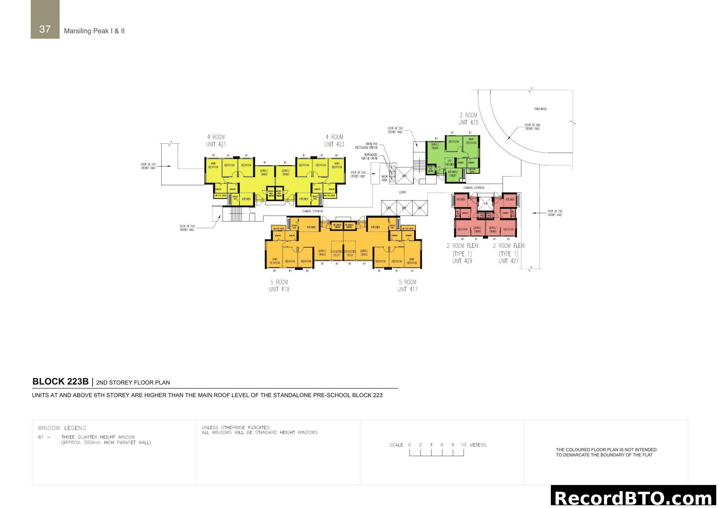 Marsiling Peak I & II - Block 223B, 2nd Storey Floor Plan