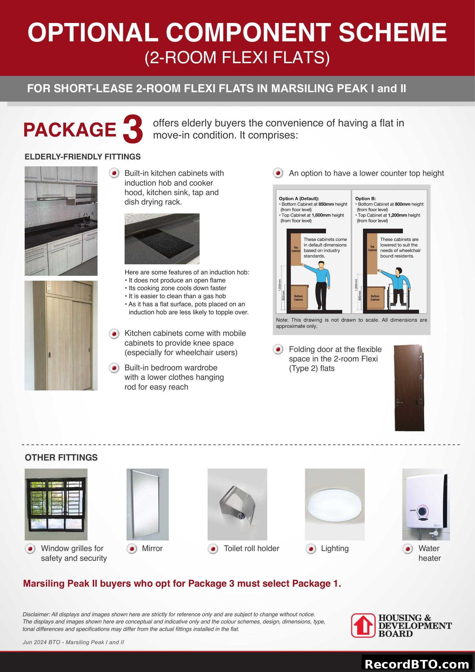 Optional Component Scheme (2-Room Flexi Flats)