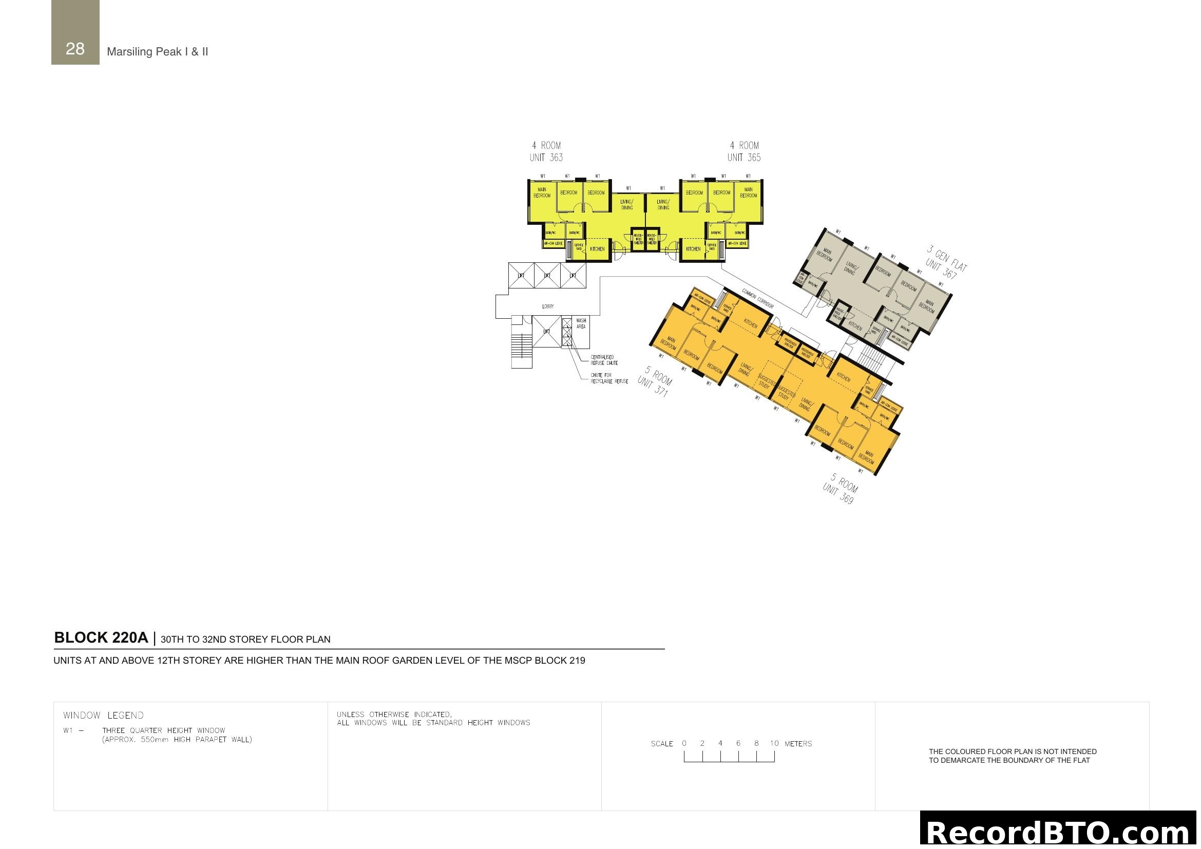 Marsiling Peak I & II - Block 220A 30th-32nd Storey Floor Plan