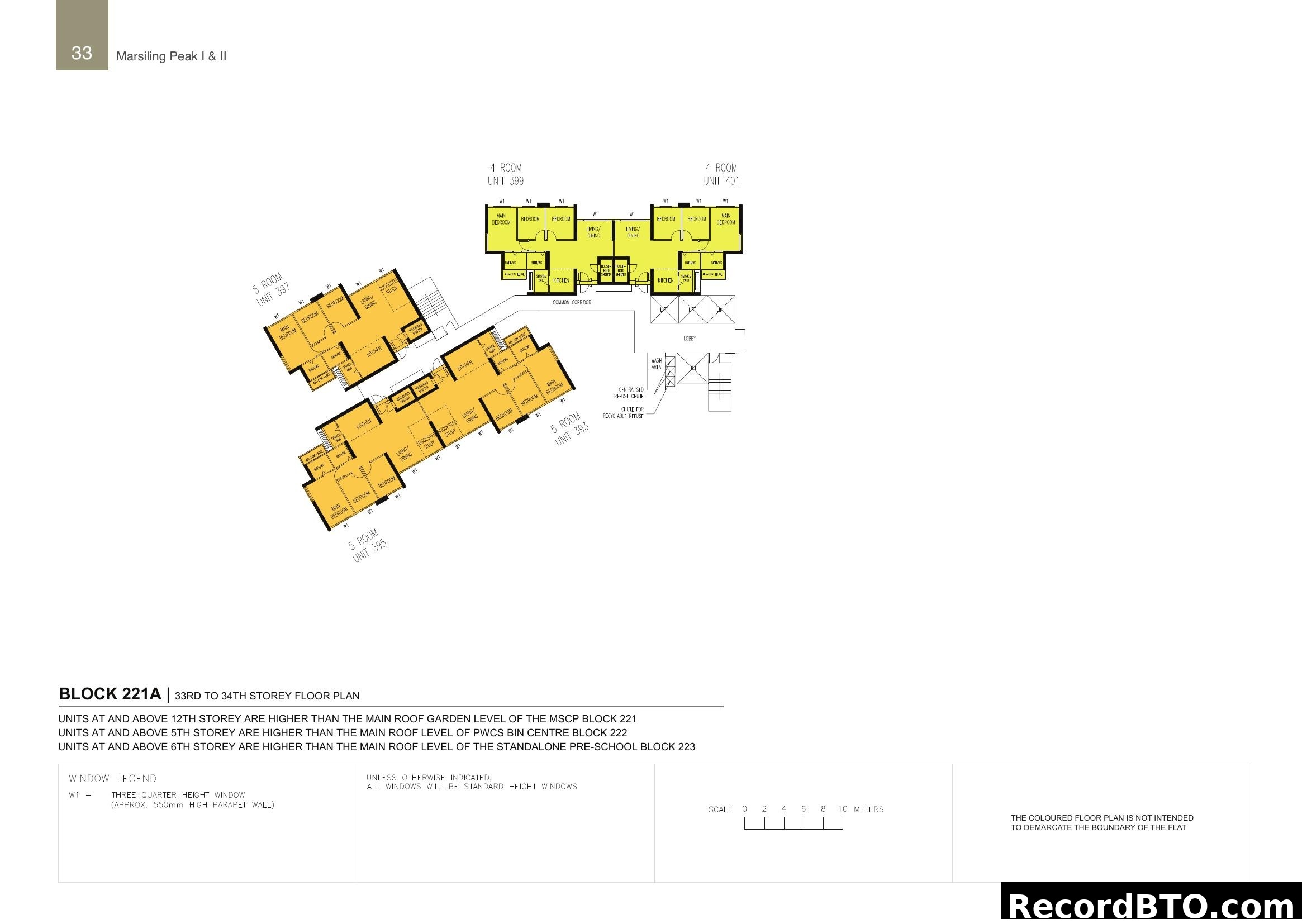 Marsiling Peak I & II - Block 221A Floor Plan (33rd-34th)