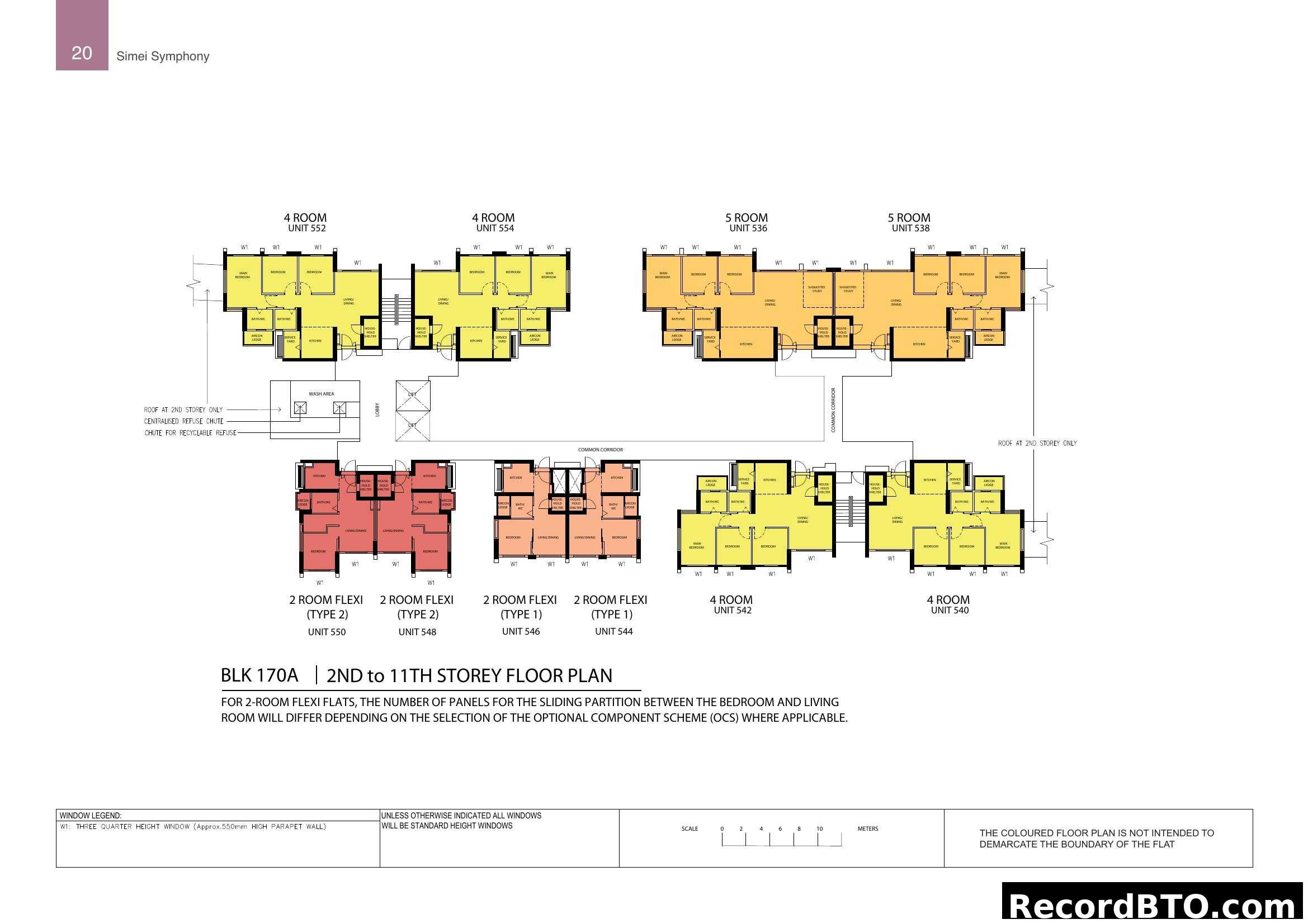 Simei Symphony Block 170A 2nd-11th Storey Floor Plan