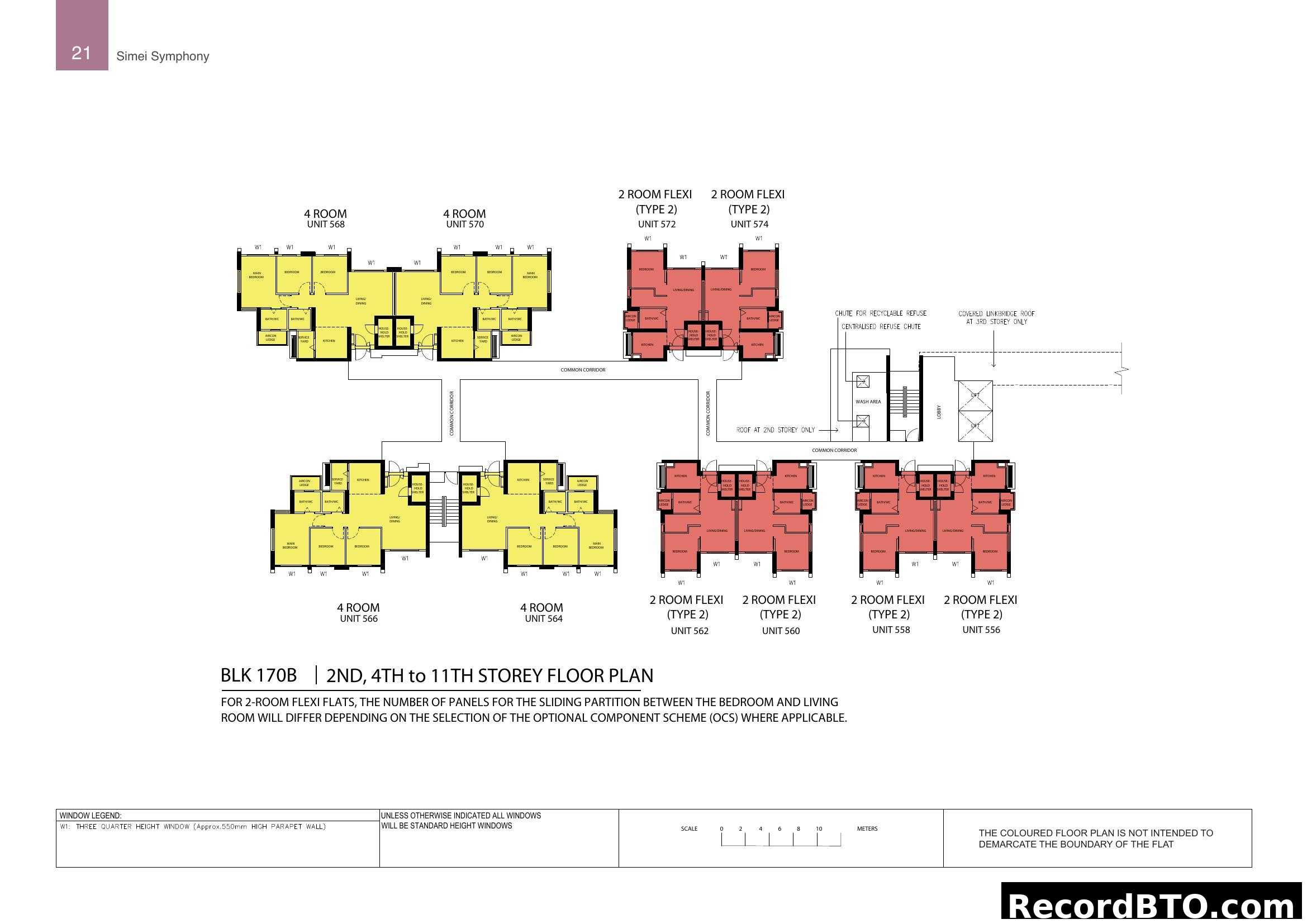 Simei Symphony Blk 170B Floor Plan (2nd-11th Storey)