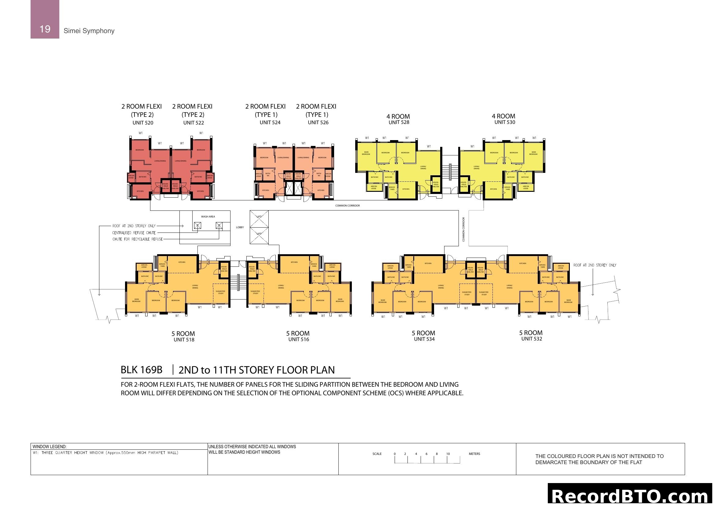 BLK 169B | 2ND to 11TH STOREY FLOOR PLAN