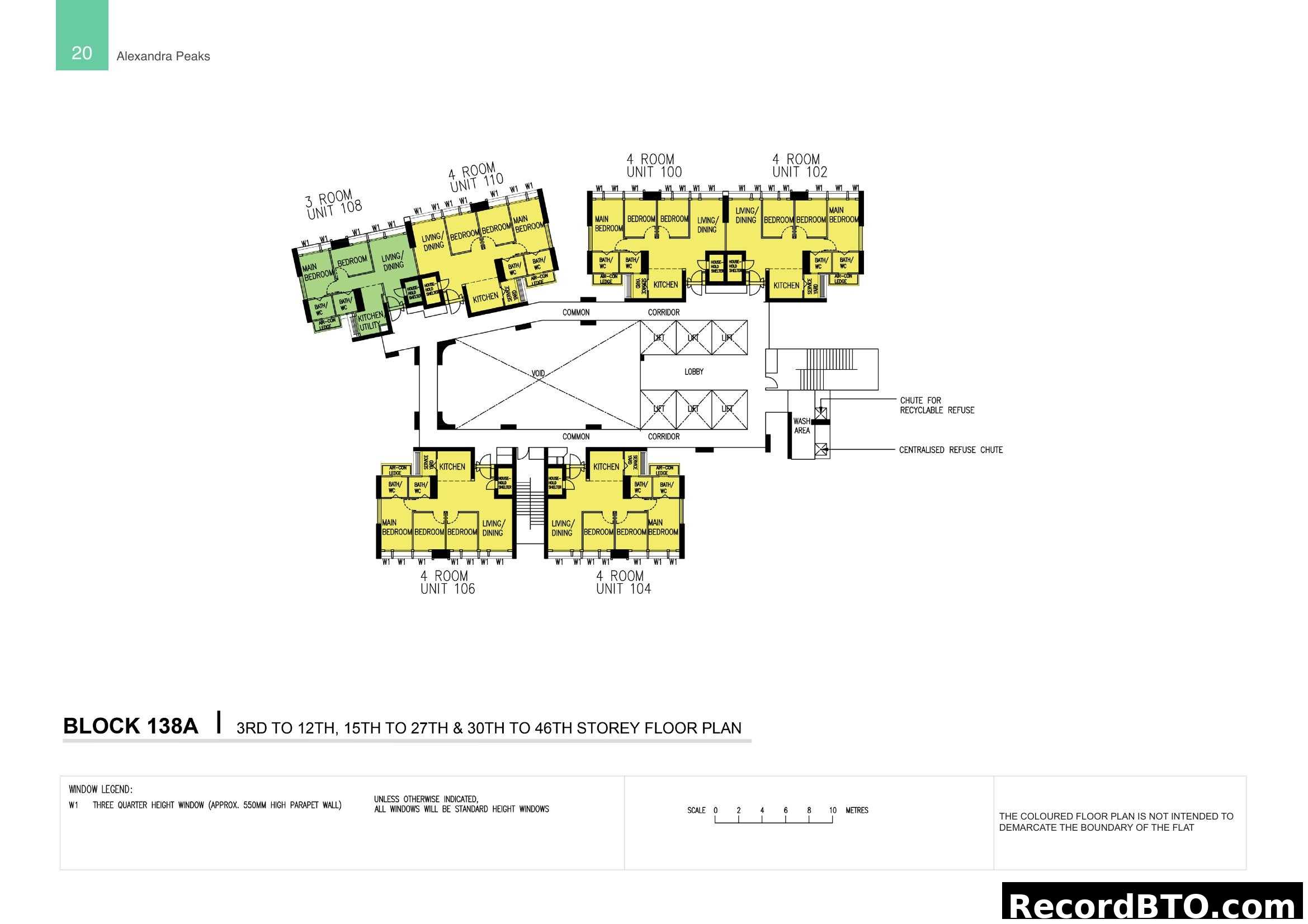 Alexandra Peaks Block 138A Storey Floor Plan