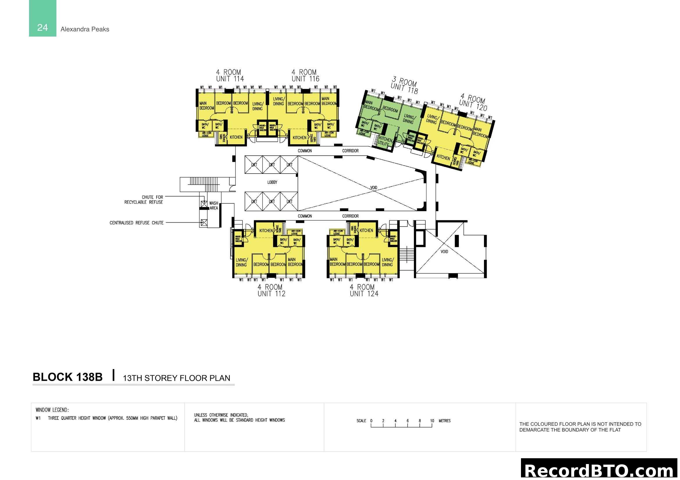 Block 138B 13th Storey Floor Plan, Alexandra Peaks