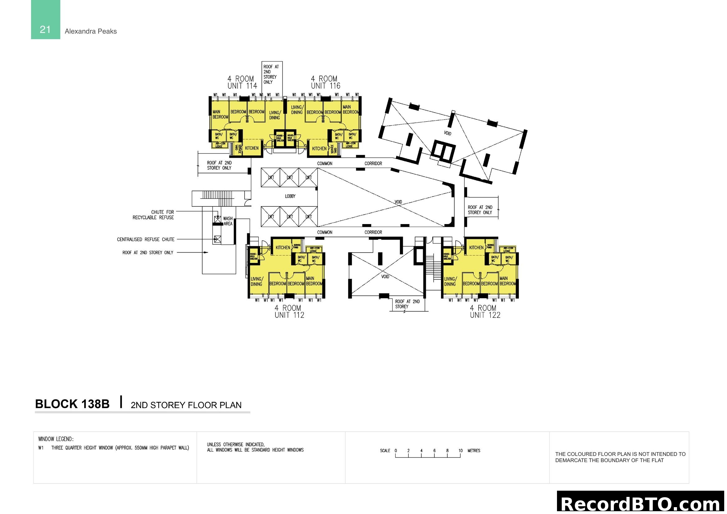 Block 138B 2nd Storey Floor Plan with 4-Room Units