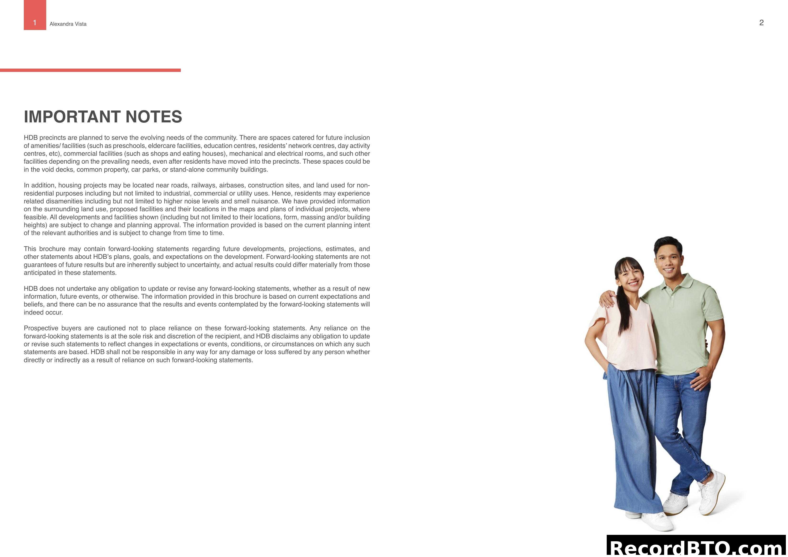 HDB Brochure: Important Notes and Disclaimers