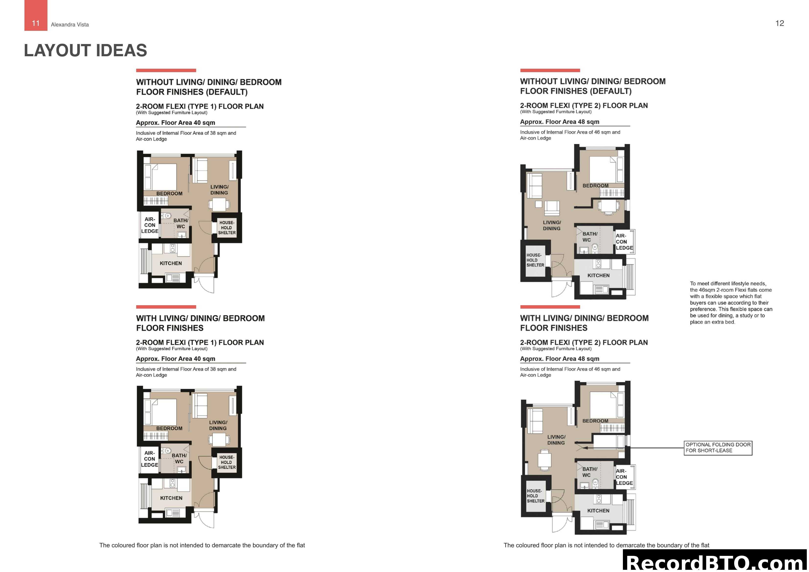 2-Room Flexi Unit Layout Ideas