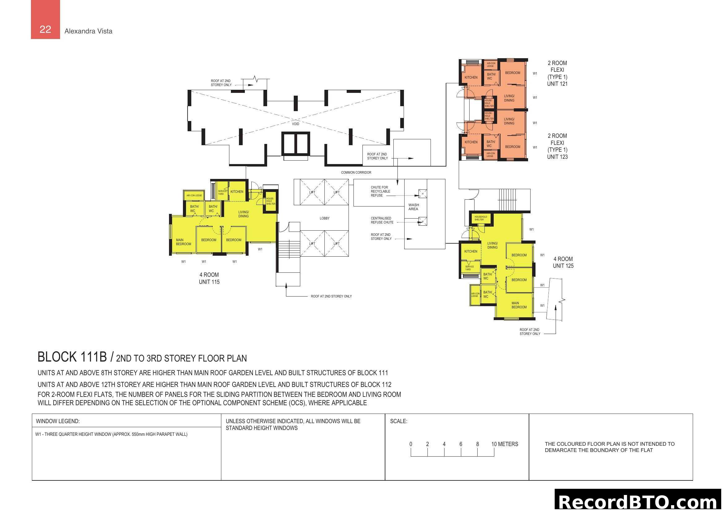 Block 111B 2nd to 3rd Storey Floor Plan