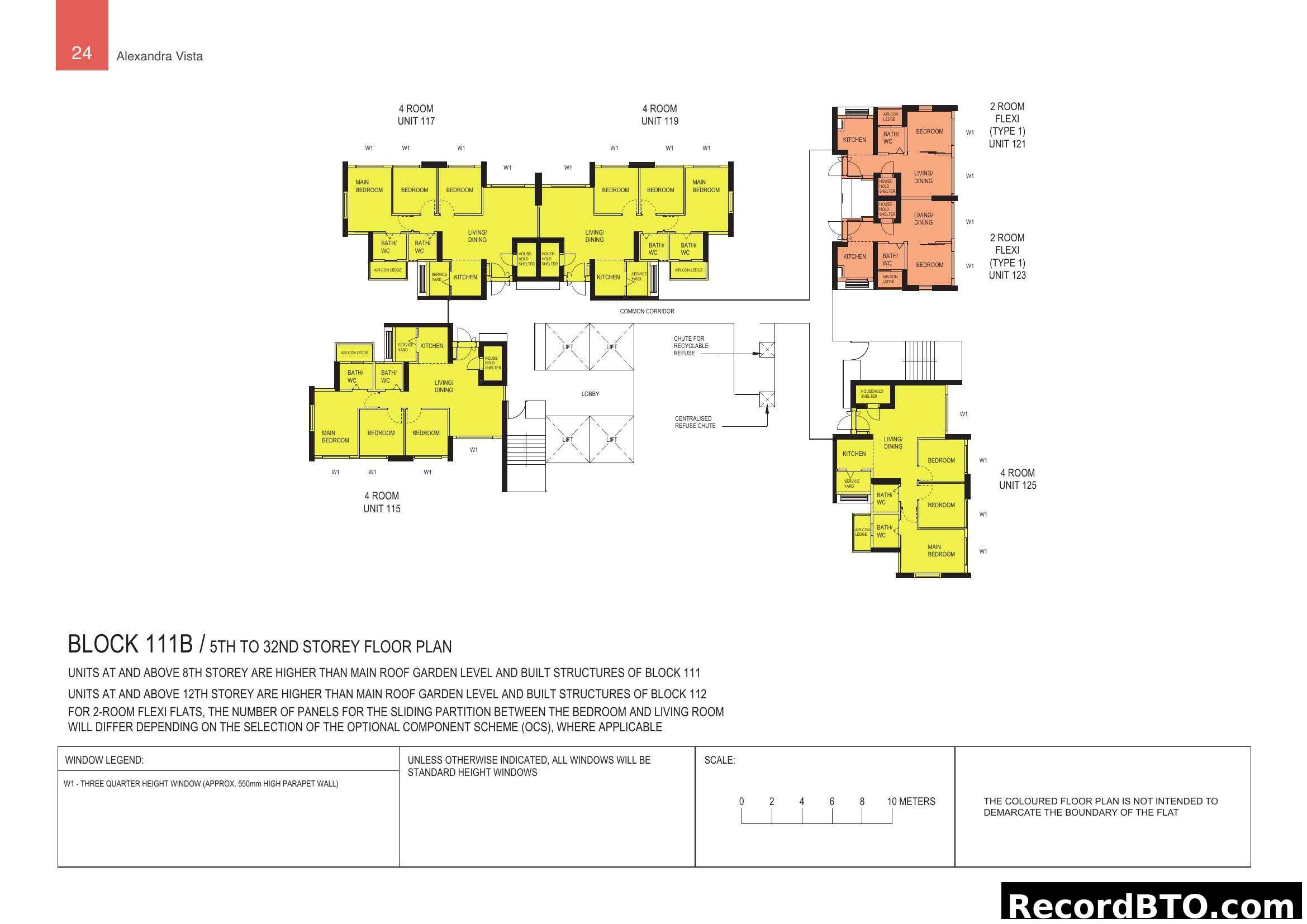Block 111B Floor Plan (5th to 32nd Storey)