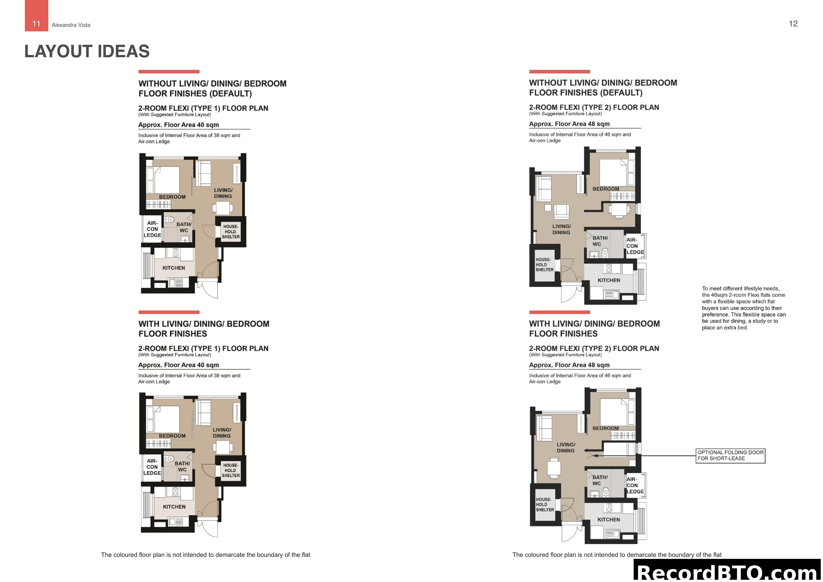 2-Room Flexi Unit Layout Ideas