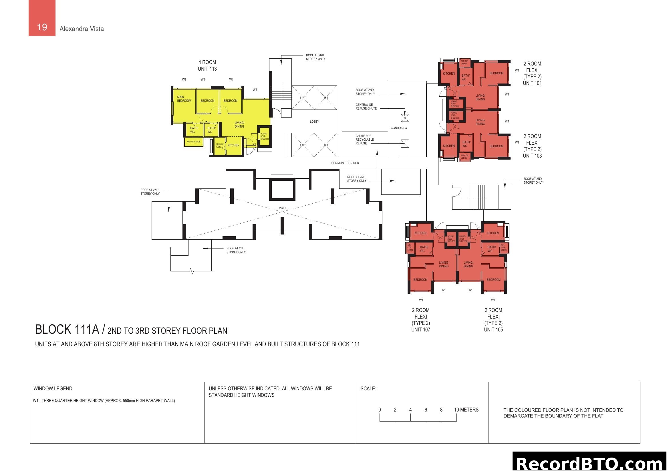 Block 111A 2nd to 3rd Storey Floor Plan
