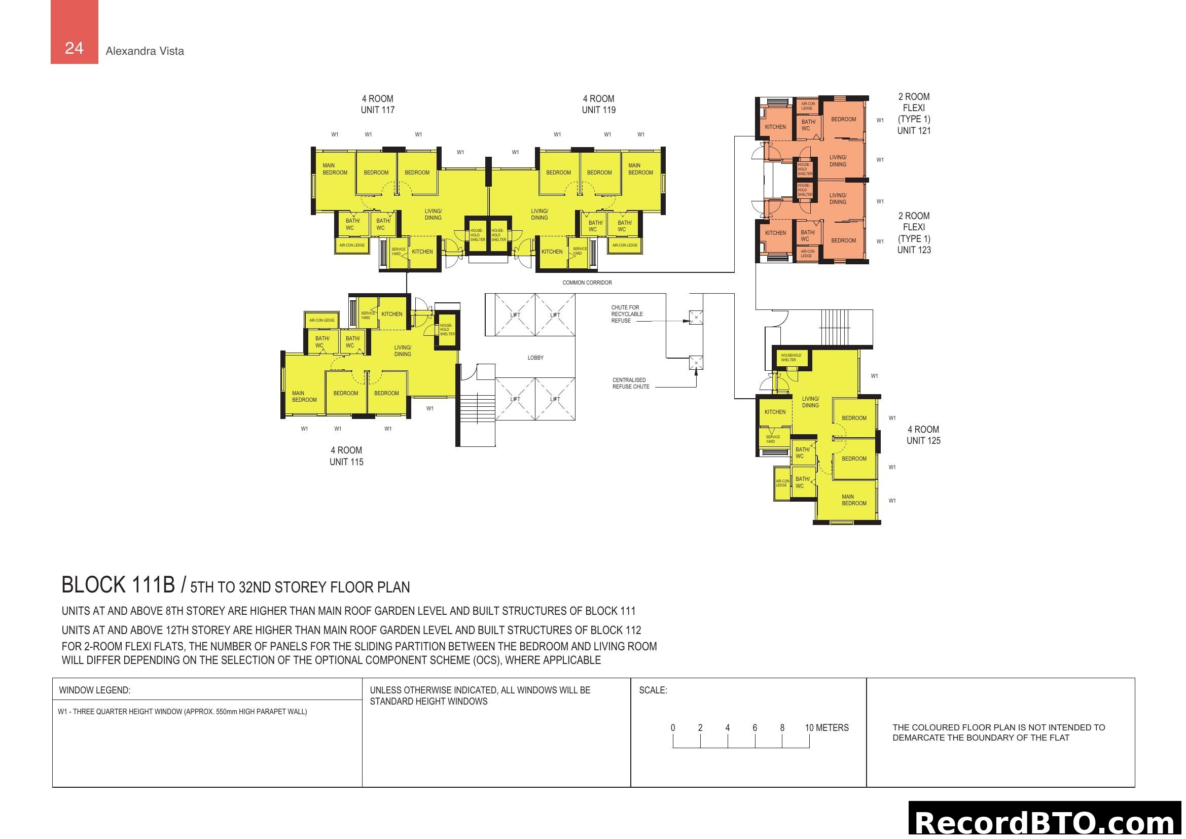 Block 111B Floor Plan (5th to 32nd Storey)
