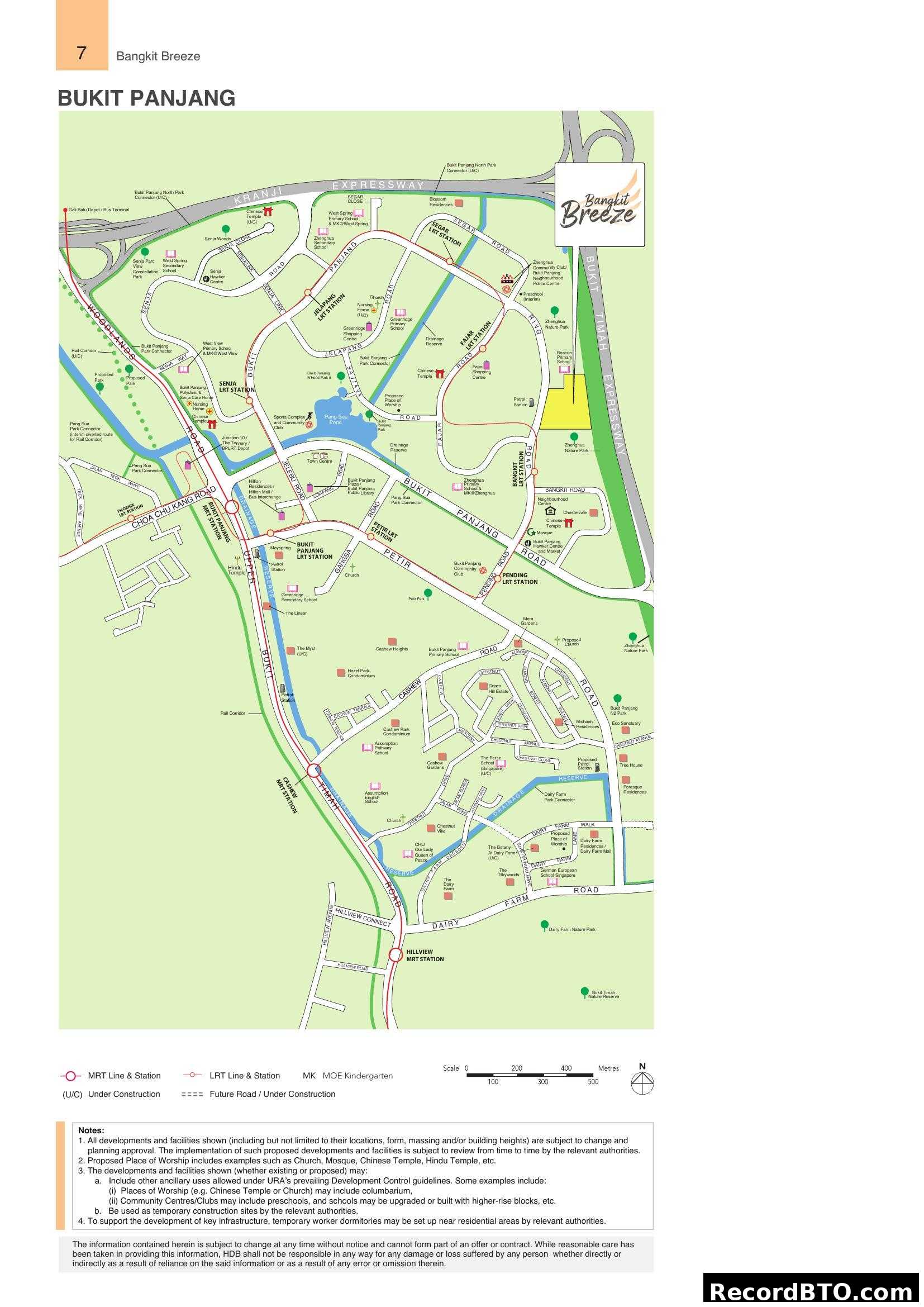 Bangkit Breeze Bukit Panjang Location Map