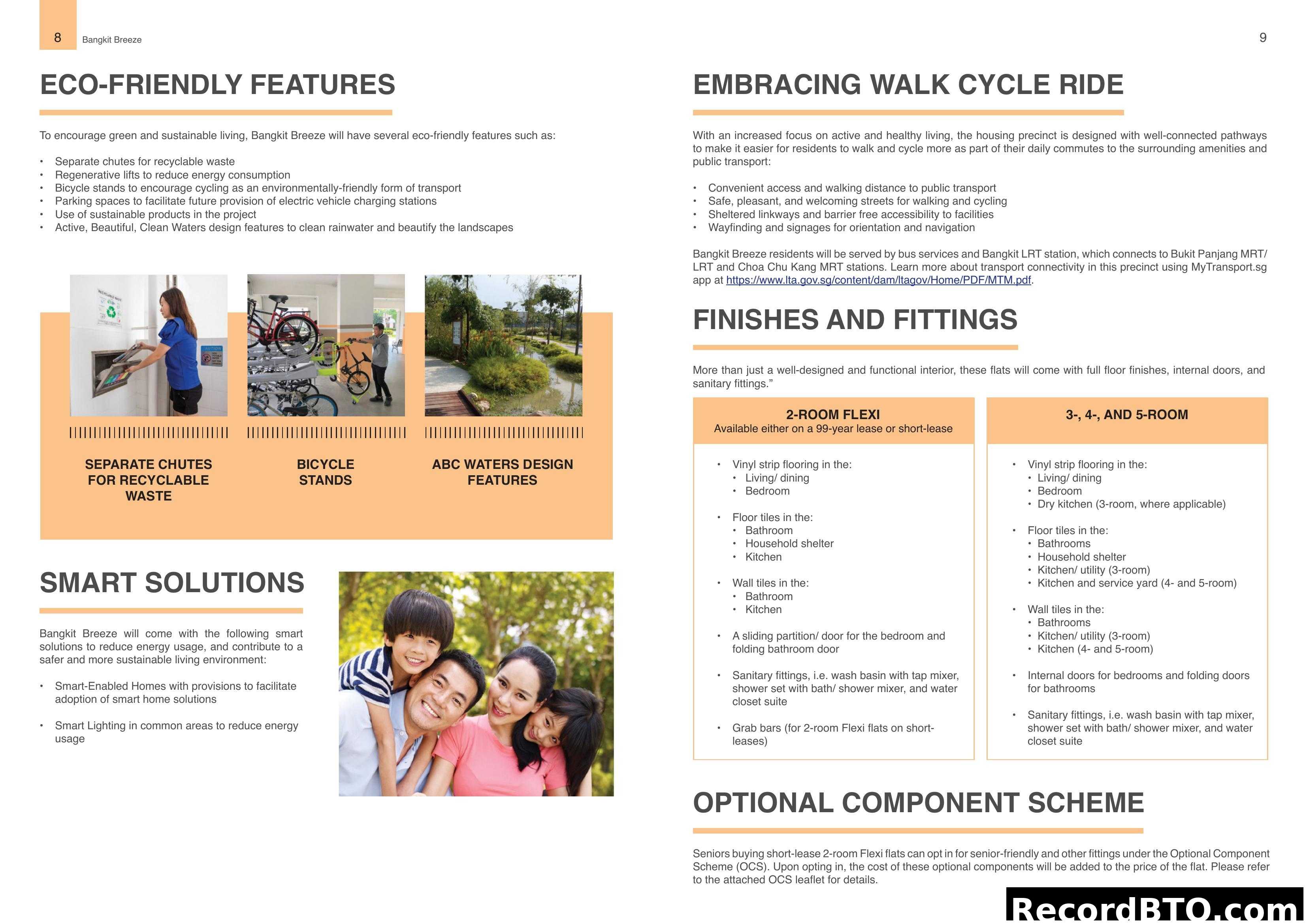 Bangkit Breeze Features, Finishes and Specifications