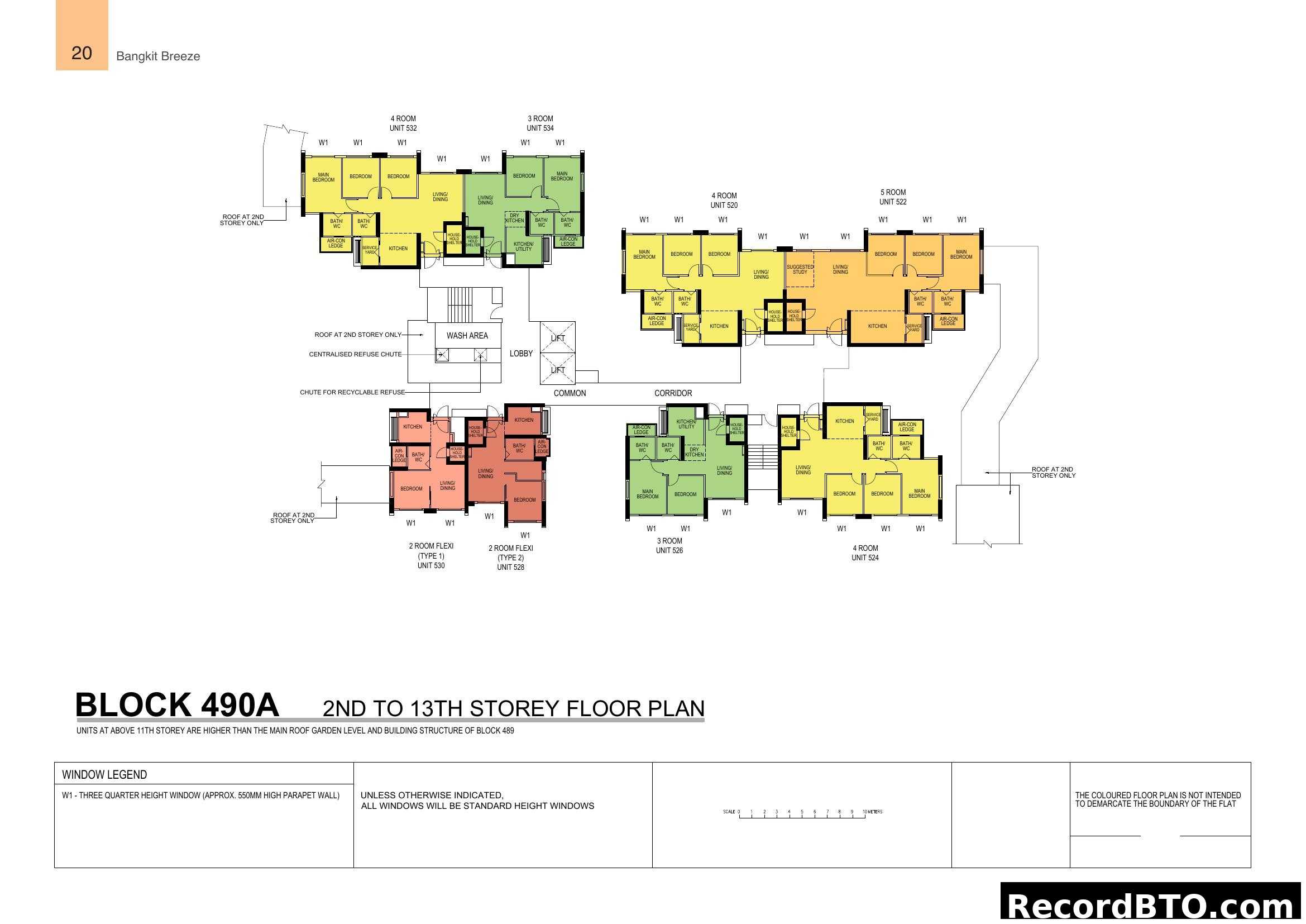 Bangkit Breeze Block 490A 2nd to 13th Storey Floor Plan
