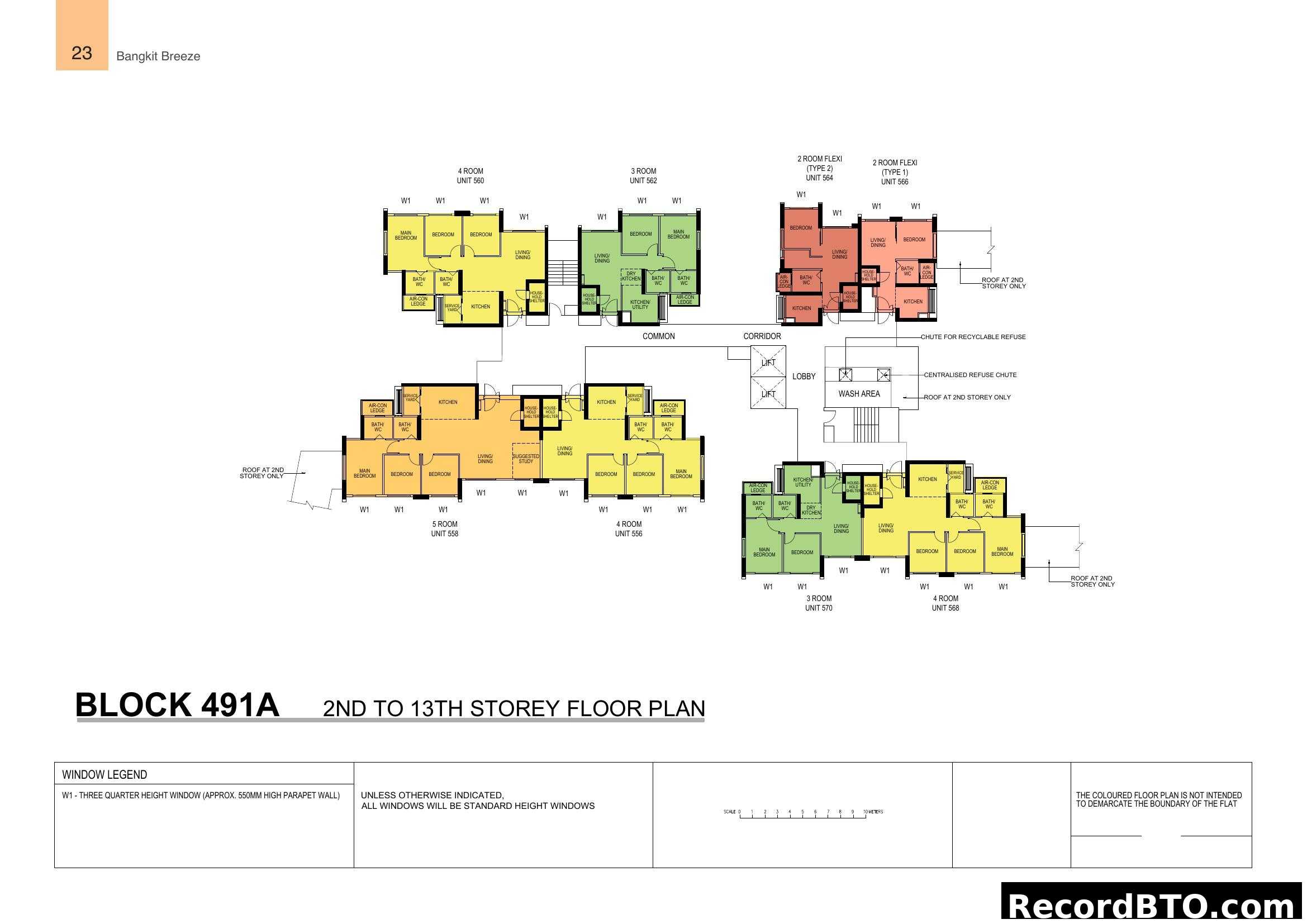 Bangkit Breeze Block 491A Floor Plan (2nd-13th Storey)