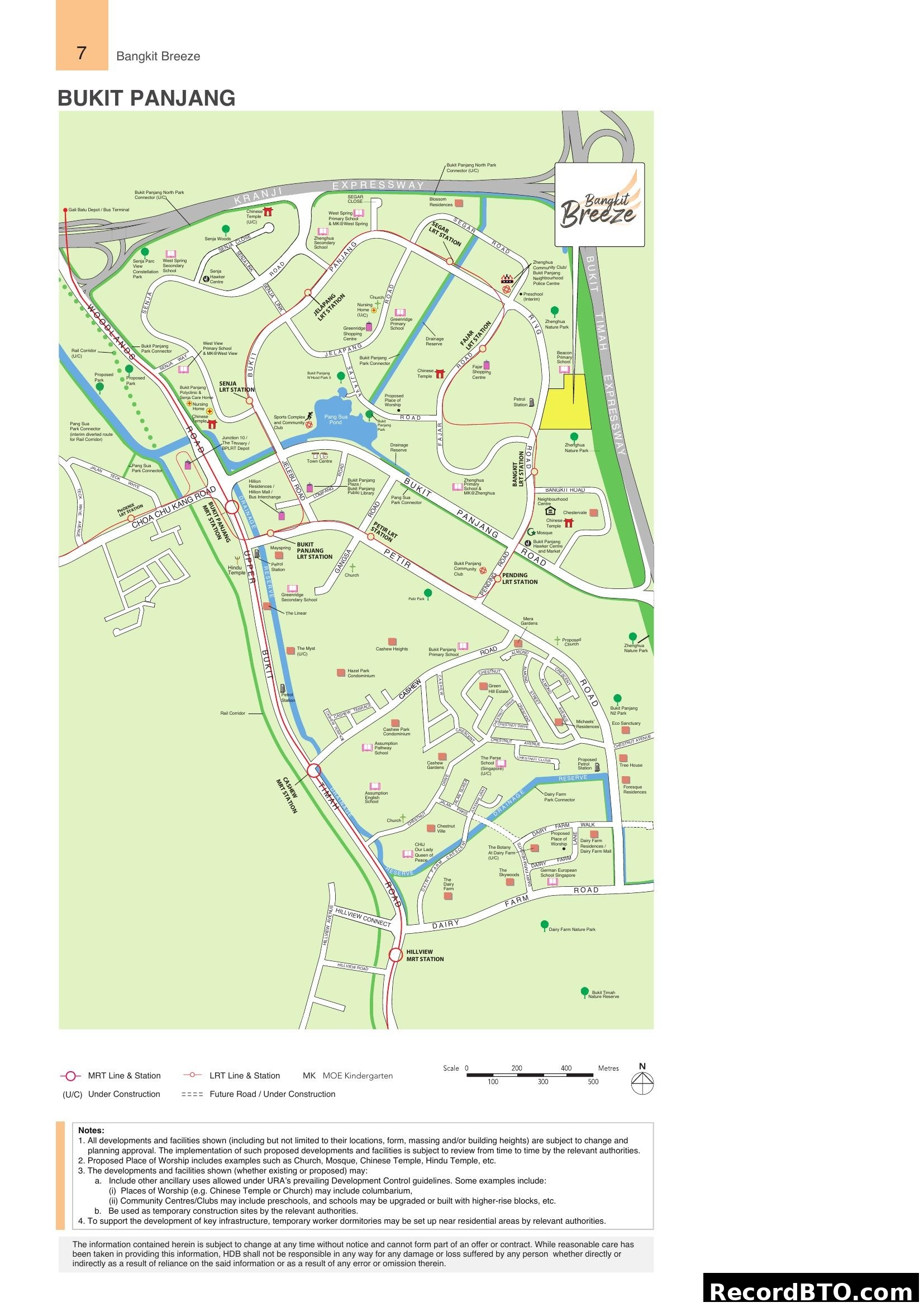 Bangkit Breeze Bukit Panjang Location Map