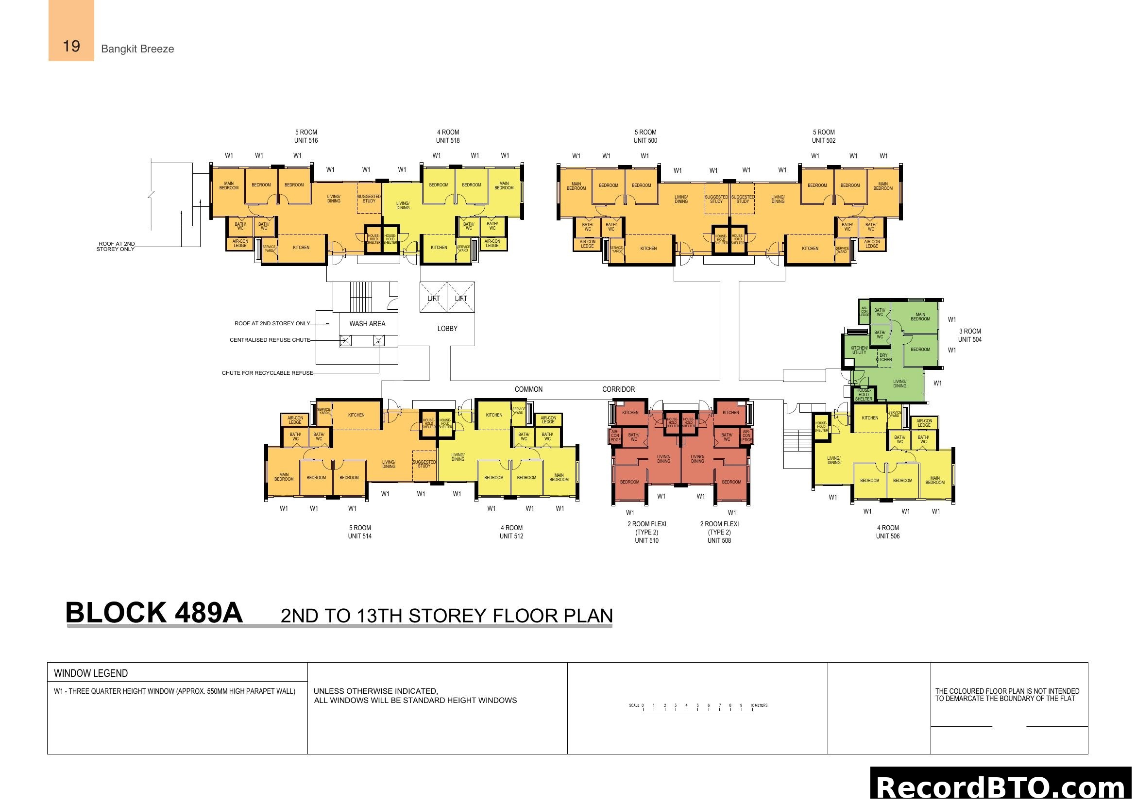 Bangkit Breeze Block 489A 2nd to 13th Storey Floor Plan