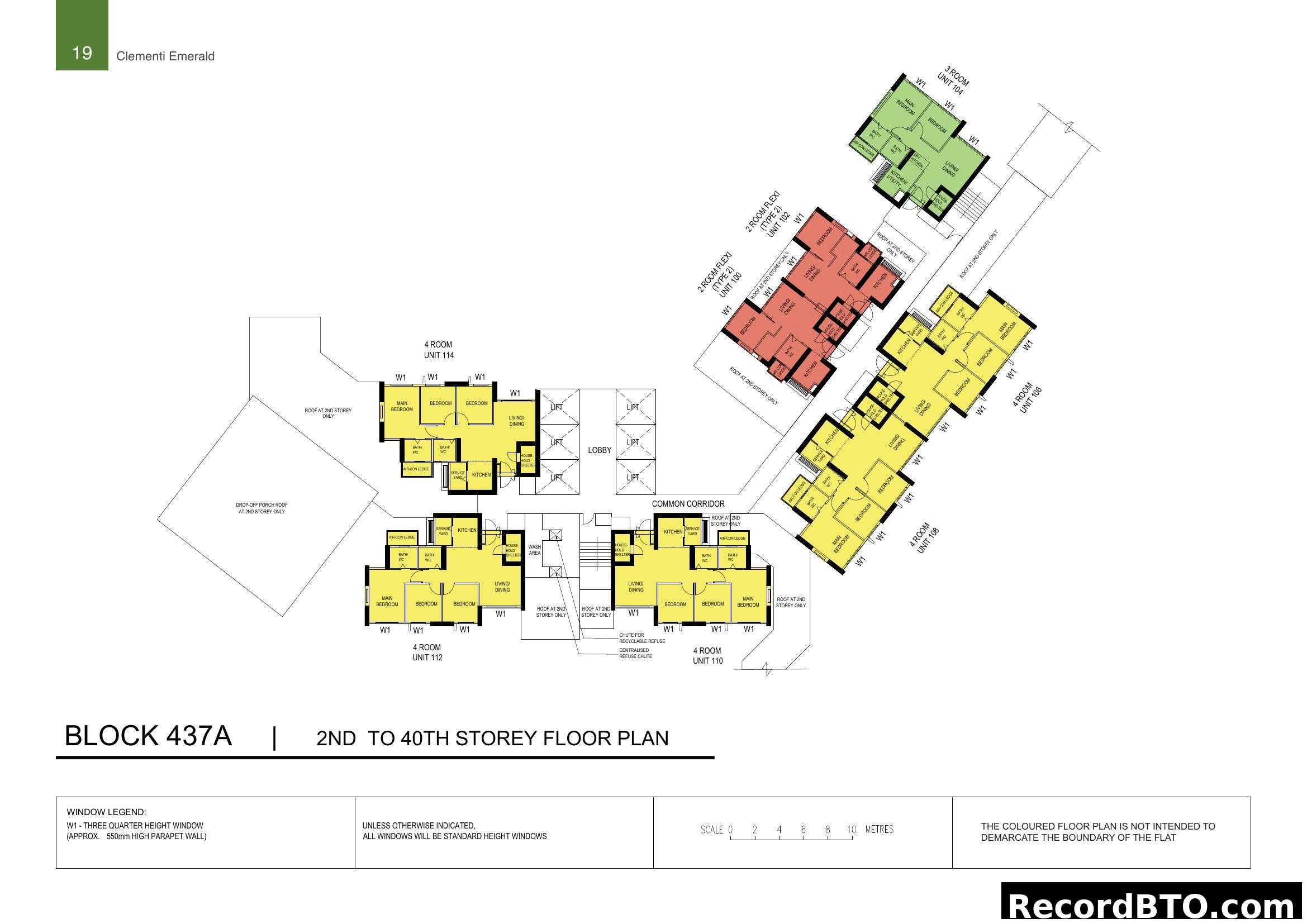 Block 437A 2nd to 40th Storey Floor Plan, Clementi Emerald