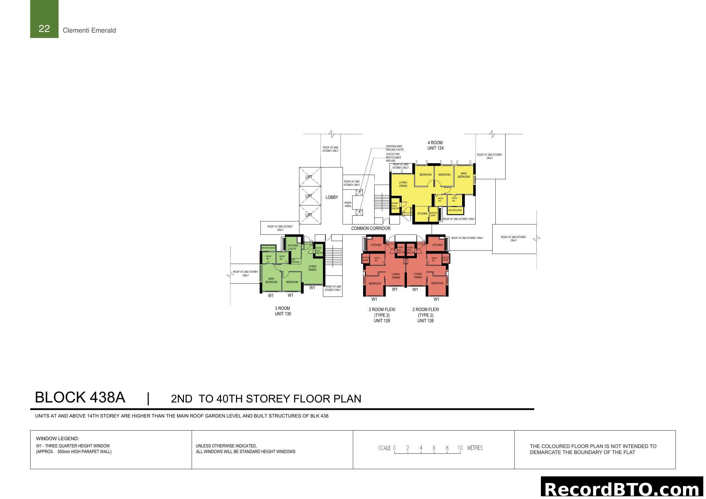 Block 438A Floor Plan (2nd to 40th Storey)