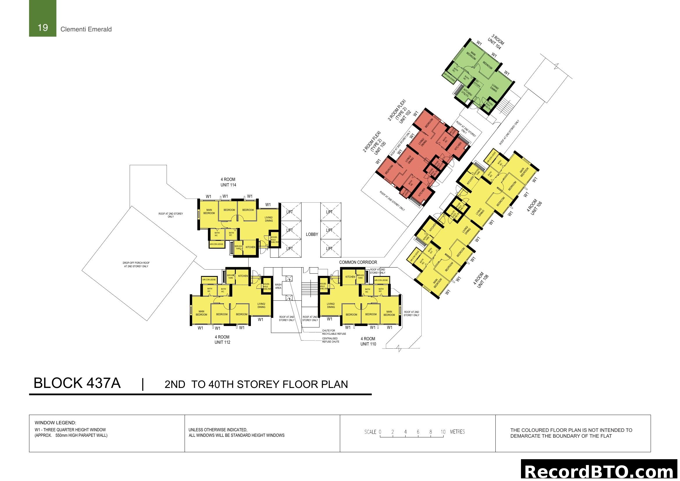 Block 437A 2nd to 40th Storey Floor Plan, Clementi Emerald