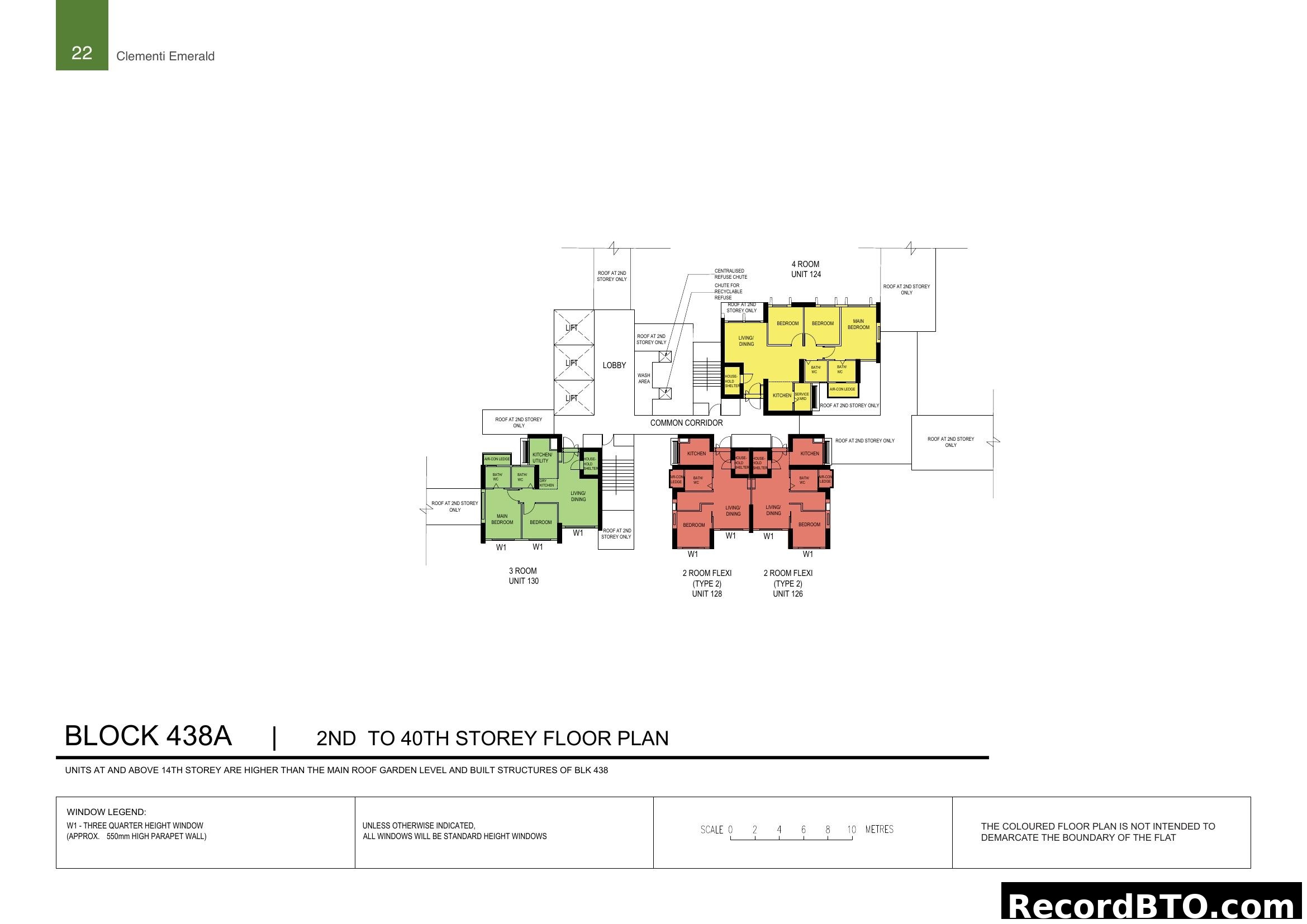 Block 438A Floor Plan (2nd to 40th Storey)