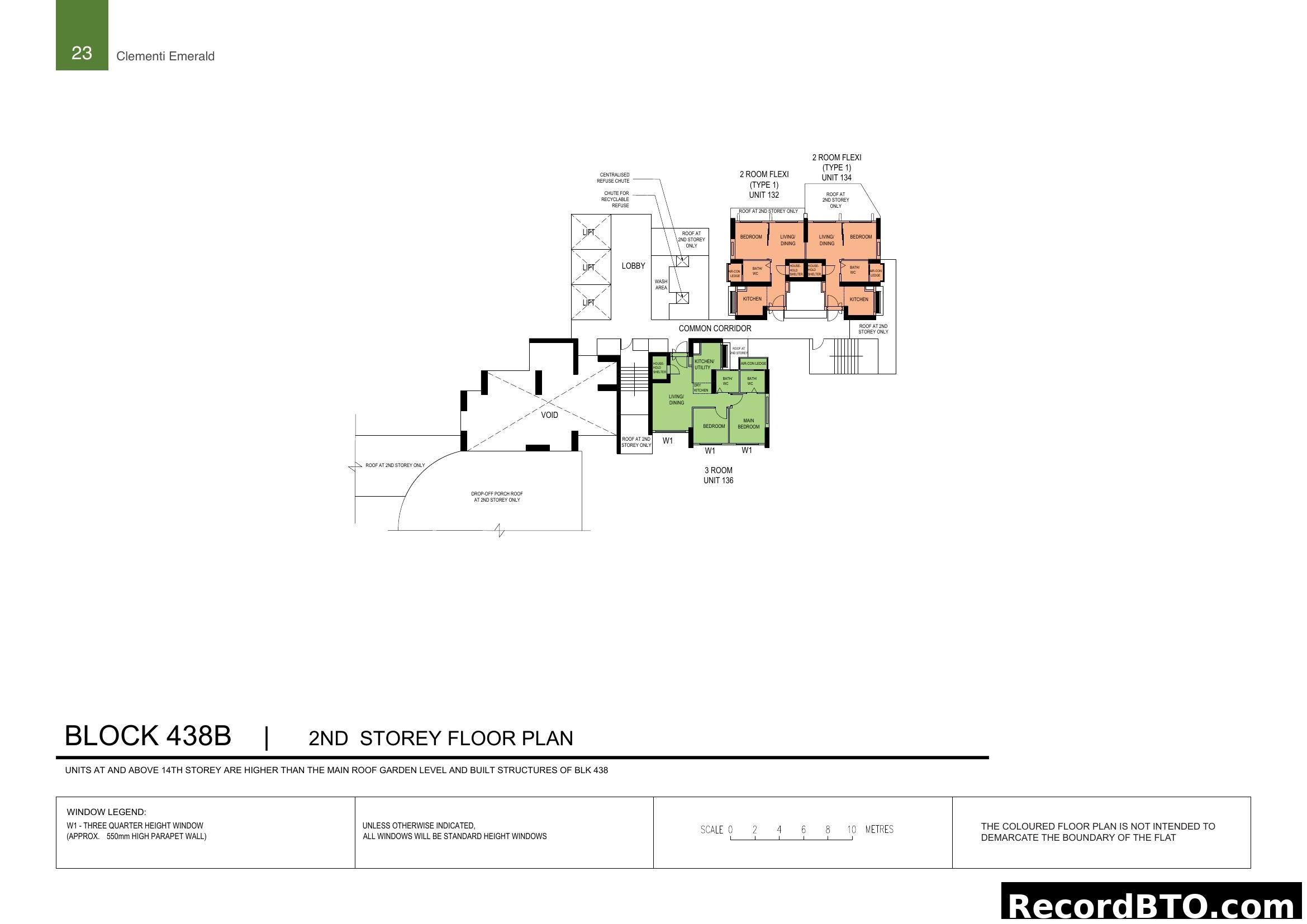 Clementi Emerald Block 438B 2nd Storey Floor Plan