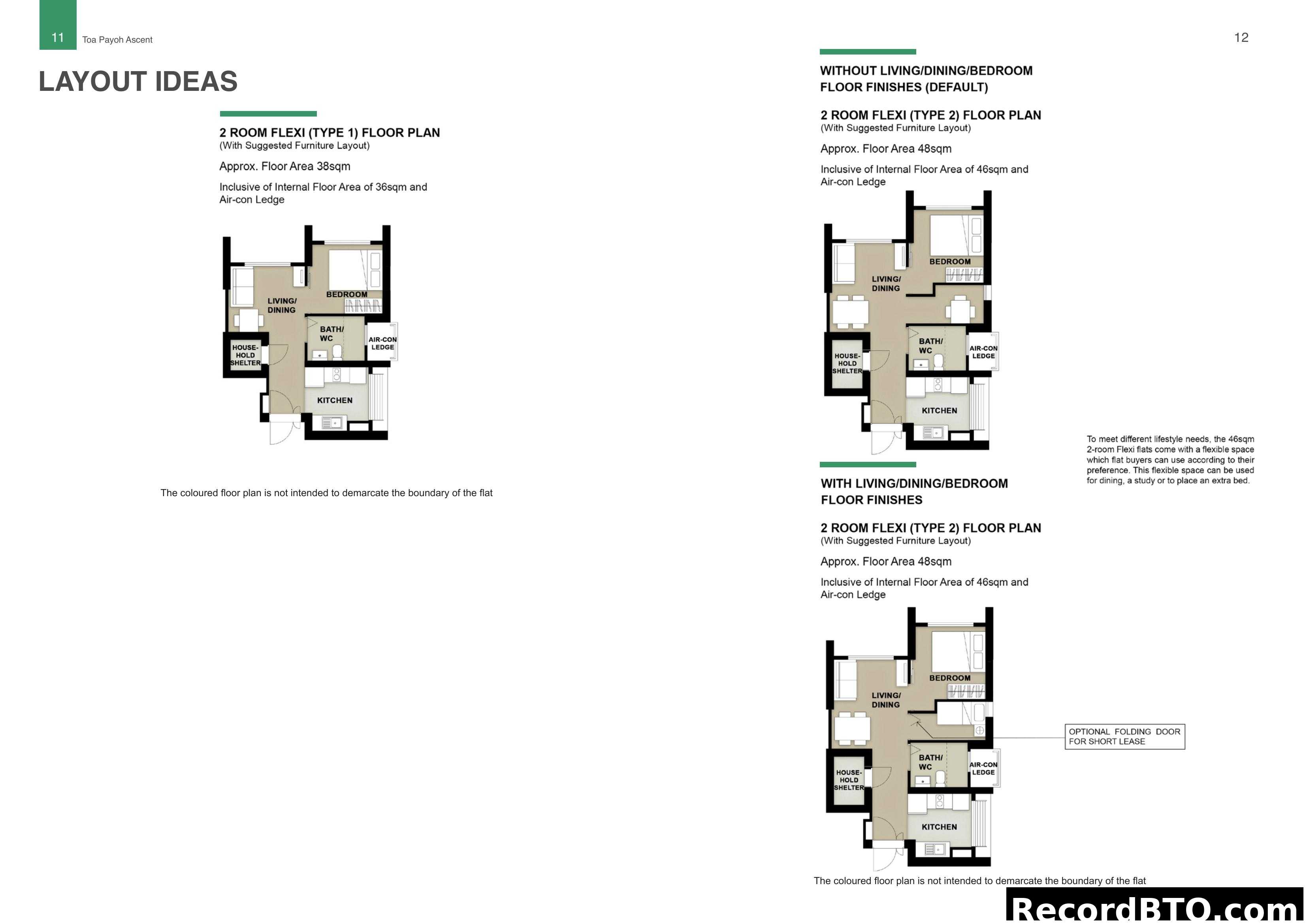2 Room Flexi Layout Ideas