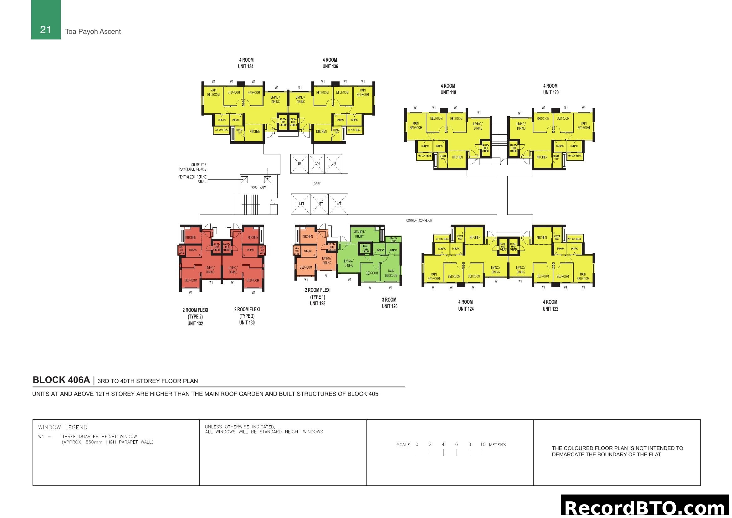 Block 406A 3rd-40th Storey Floor Plan - Toa Payoh Ascent