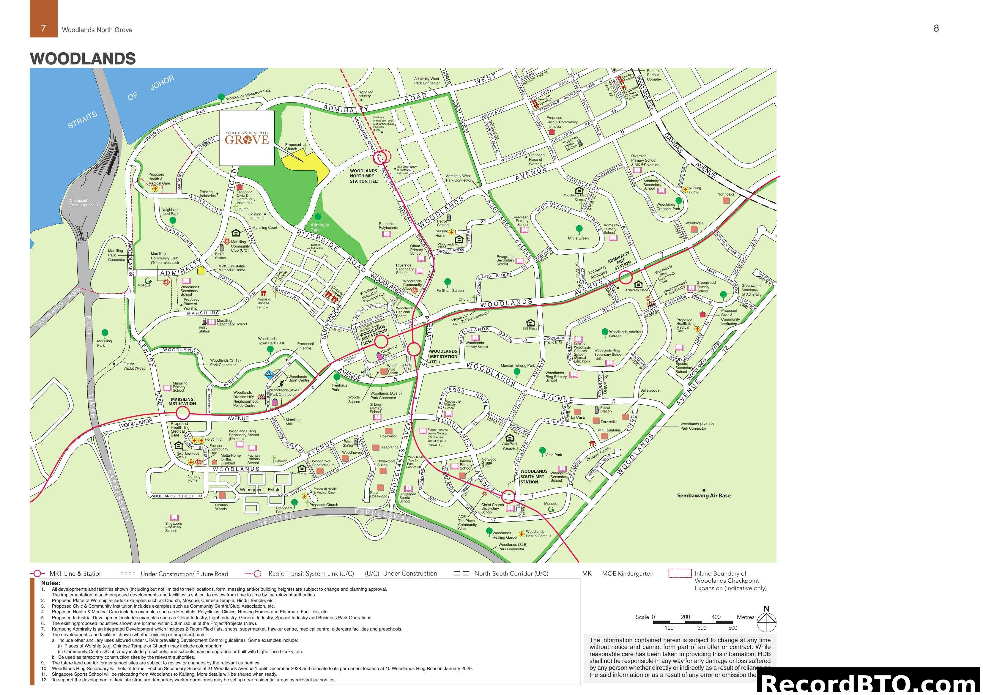 Woodlands North Grove & Surrounding Area Map