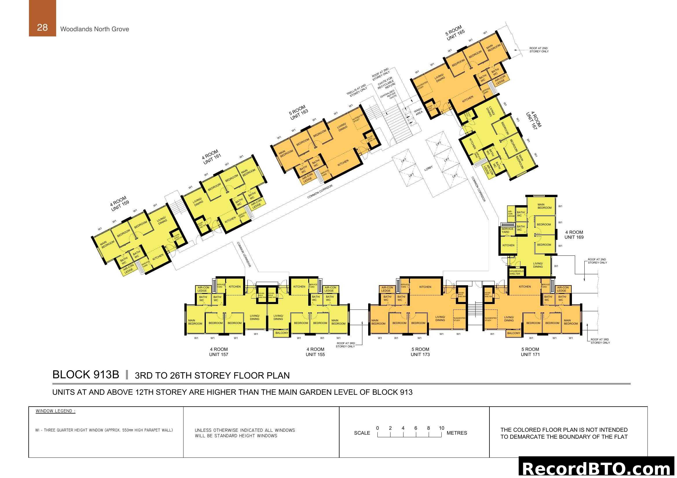 BLOCK 913B | 3RD TO 26TH STOREY FLOOR PLAN