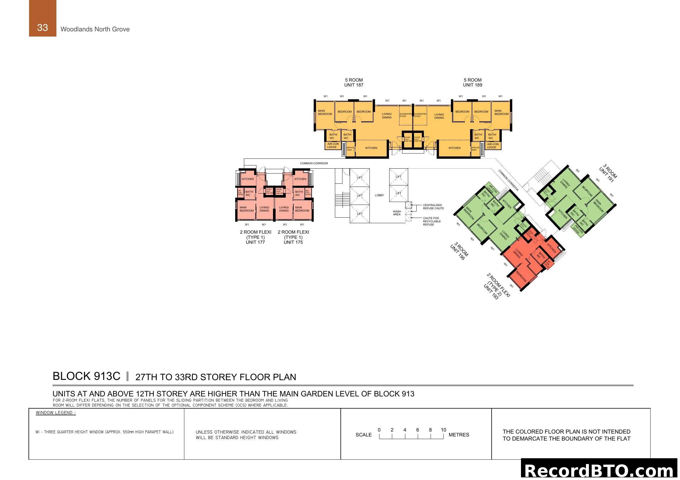 Block 913C 27th to 33rd Storey Floor Plan