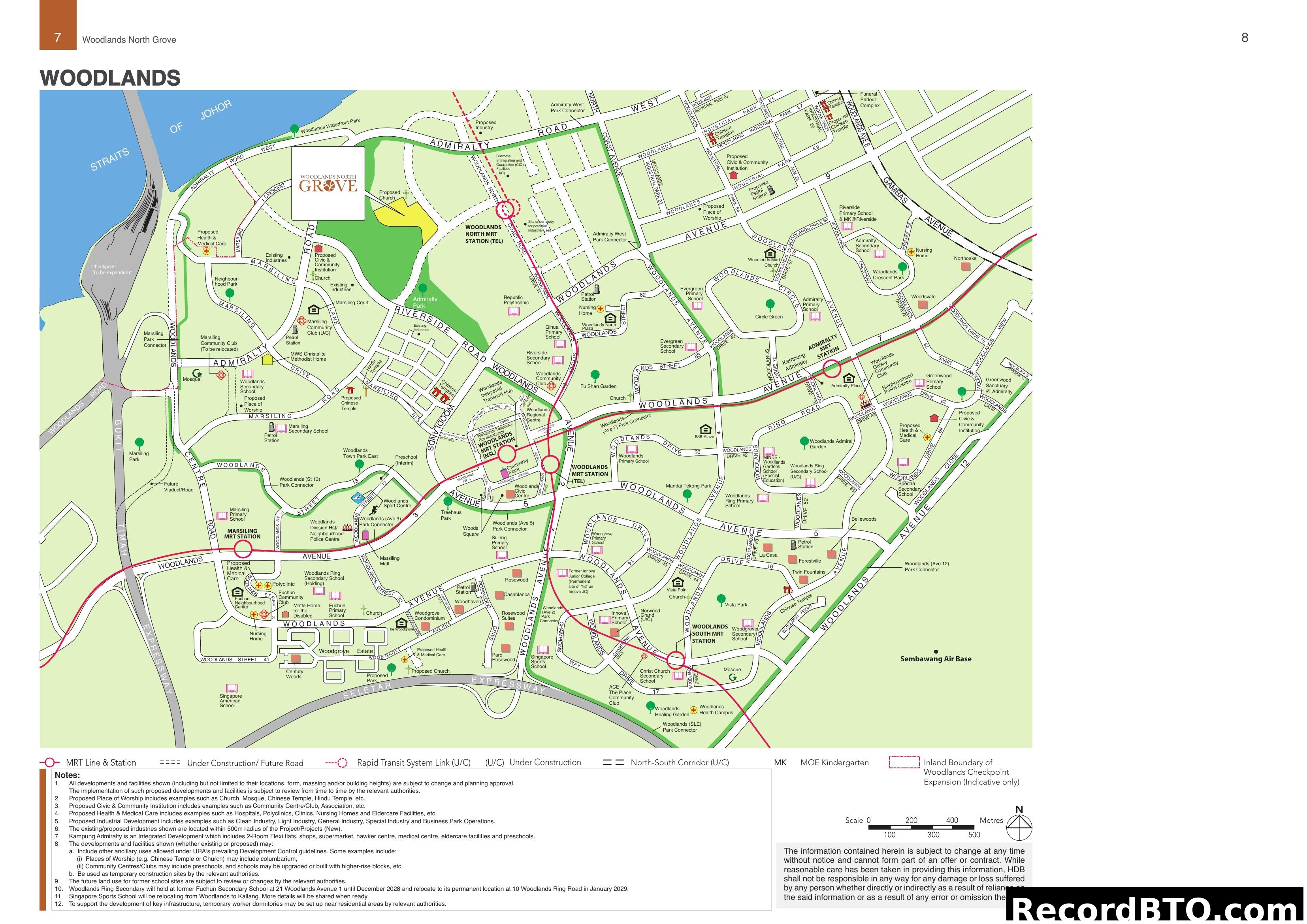 Woodlands North Grove & Surrounding Area Map
