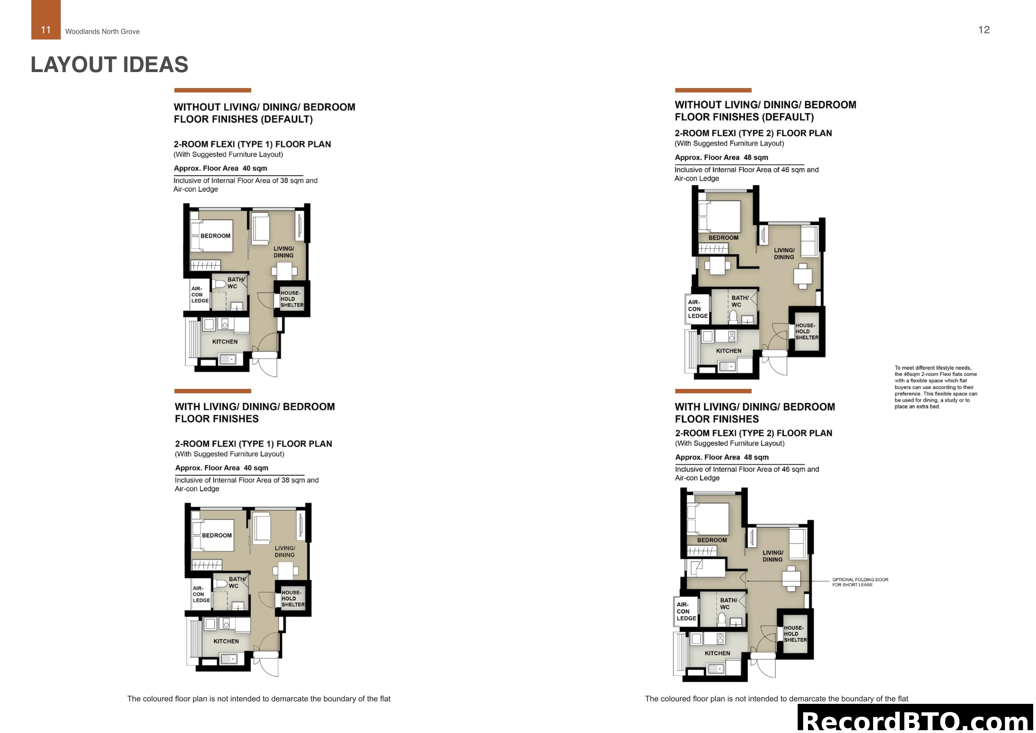 Woodlands North Grove: 2-Room Flexi Layout Ideas