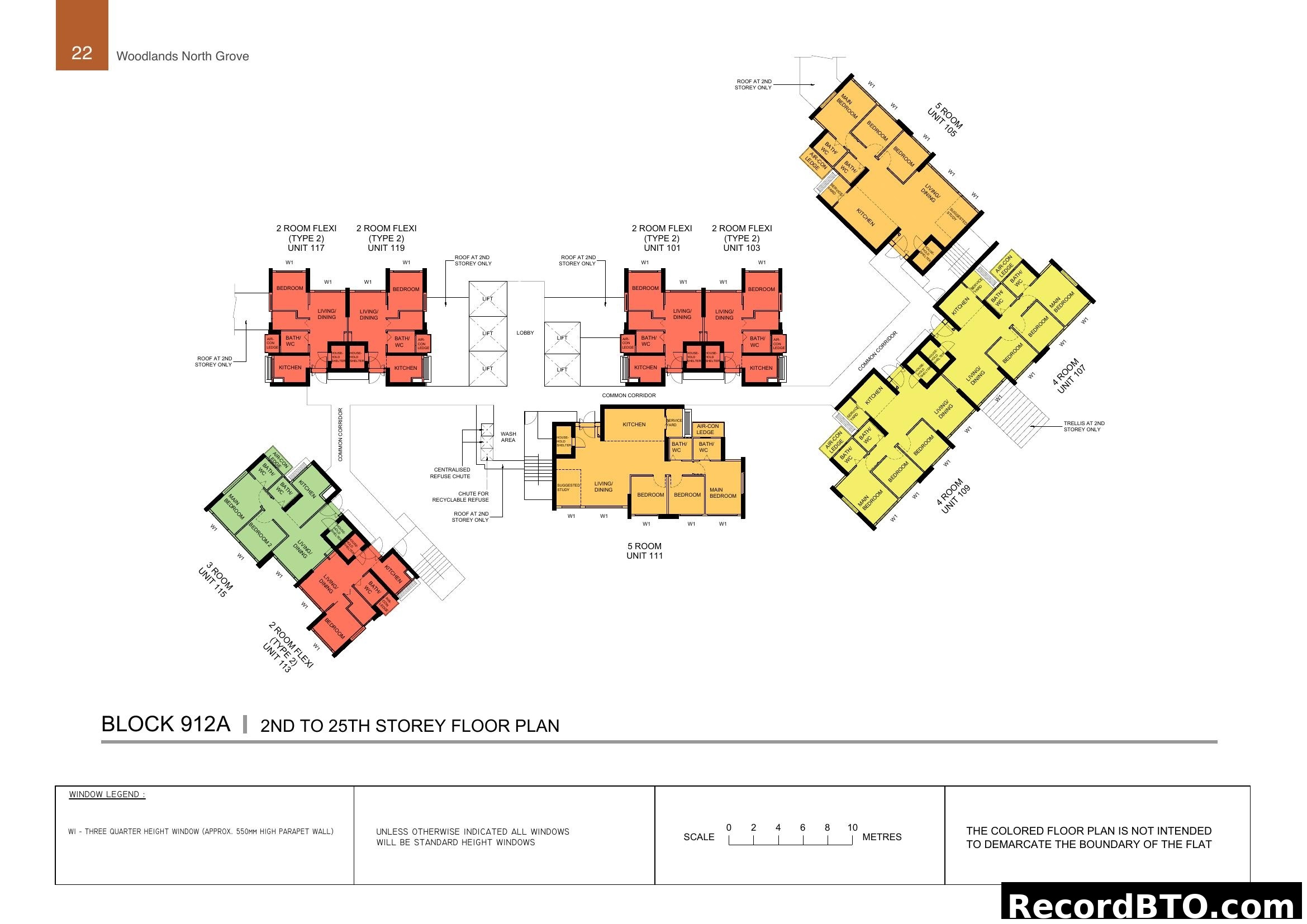 Block 912A Floor Plan (2nd to 25th Storey)