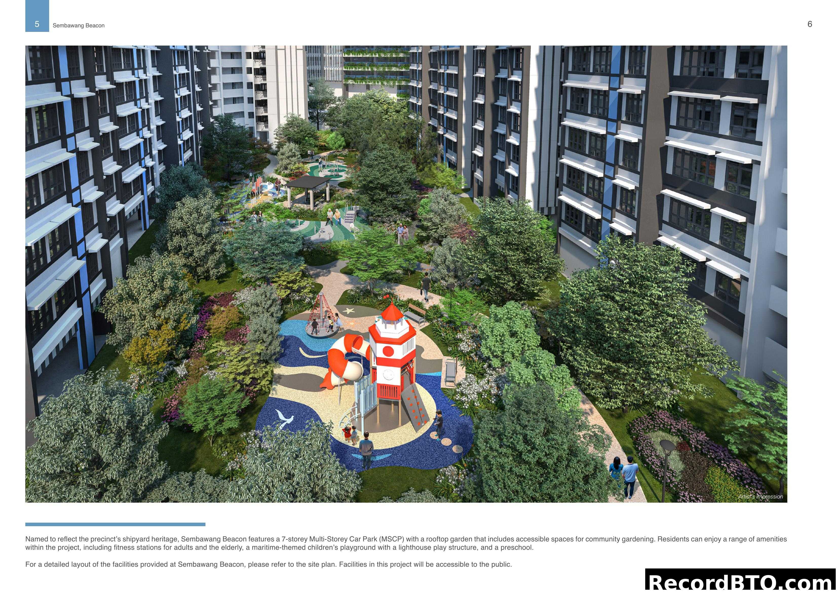 Sembawang Beacon - Artist's Impression of Facilities