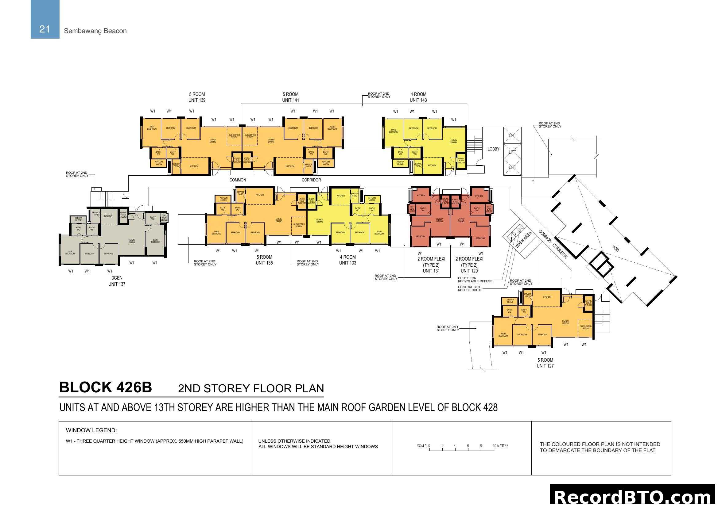 Block 426B 2nd Storey Floor Plan - Sembawang Beacon