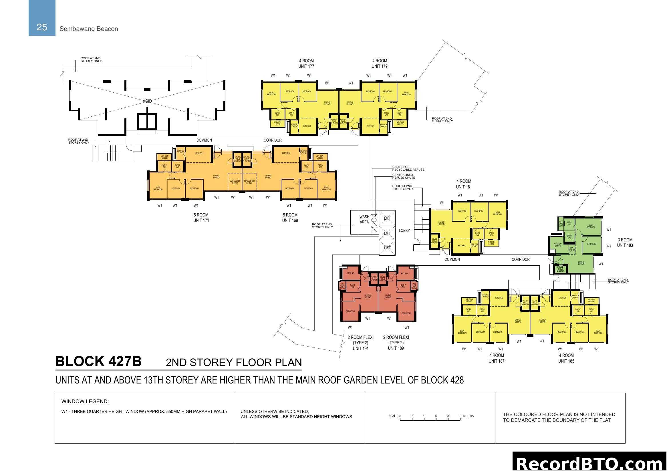 Block 427B 2nd Storey Floor Plan - Sembawang Beacon
