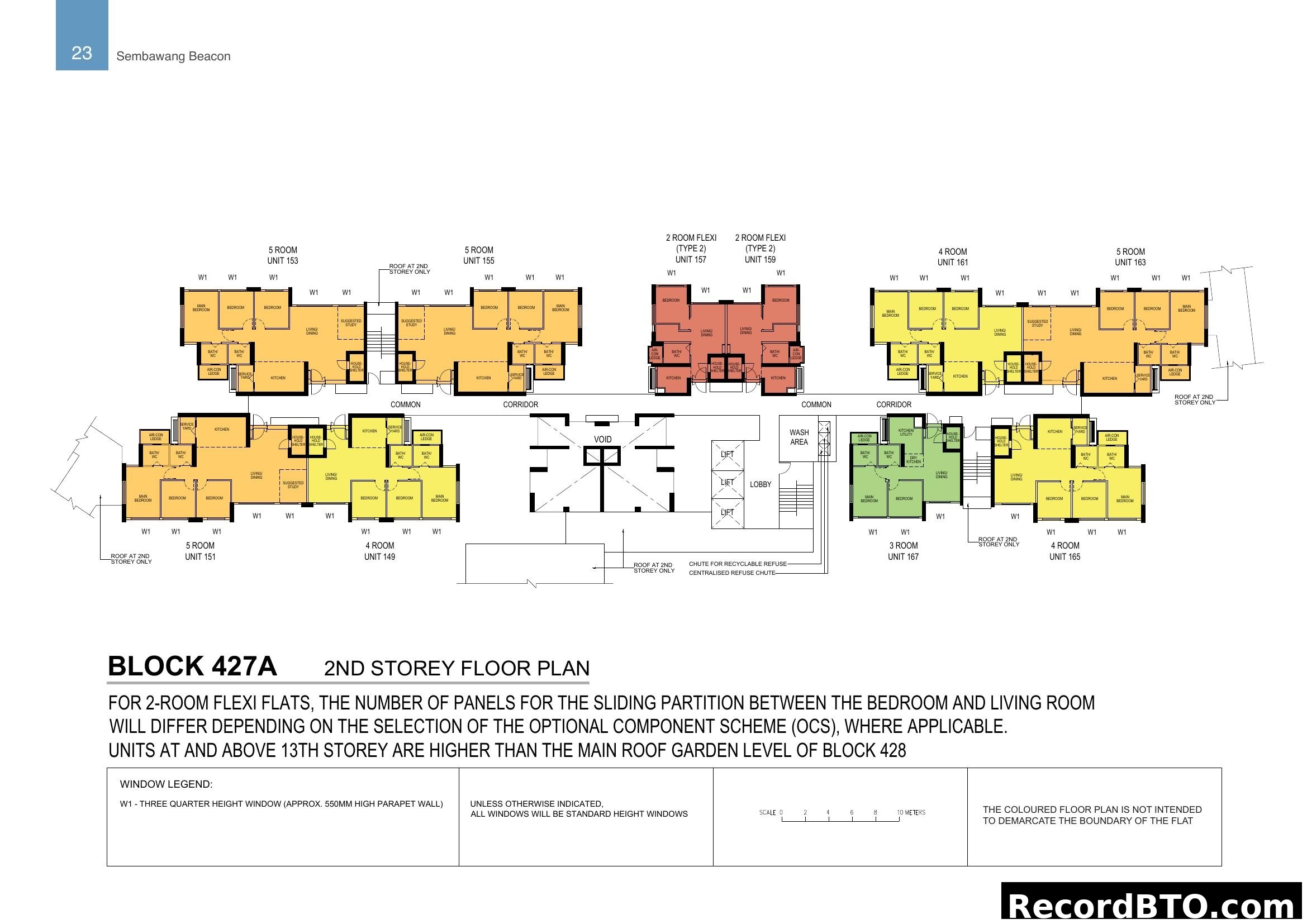 Block 427A 2nd Storey Floor Plan - Sembawang Beacon