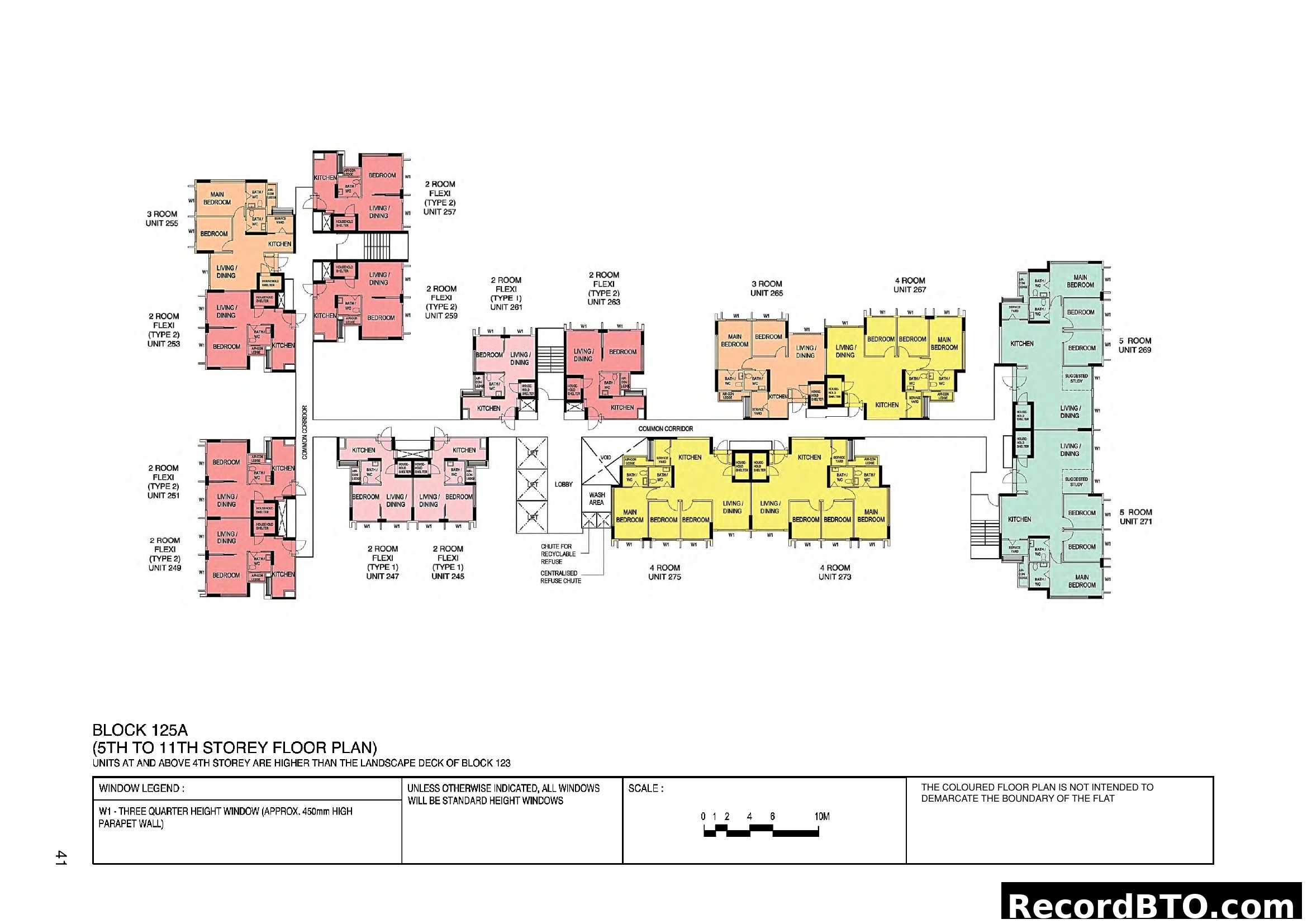 Block 125A (5th-11th Storey Floor Plan)