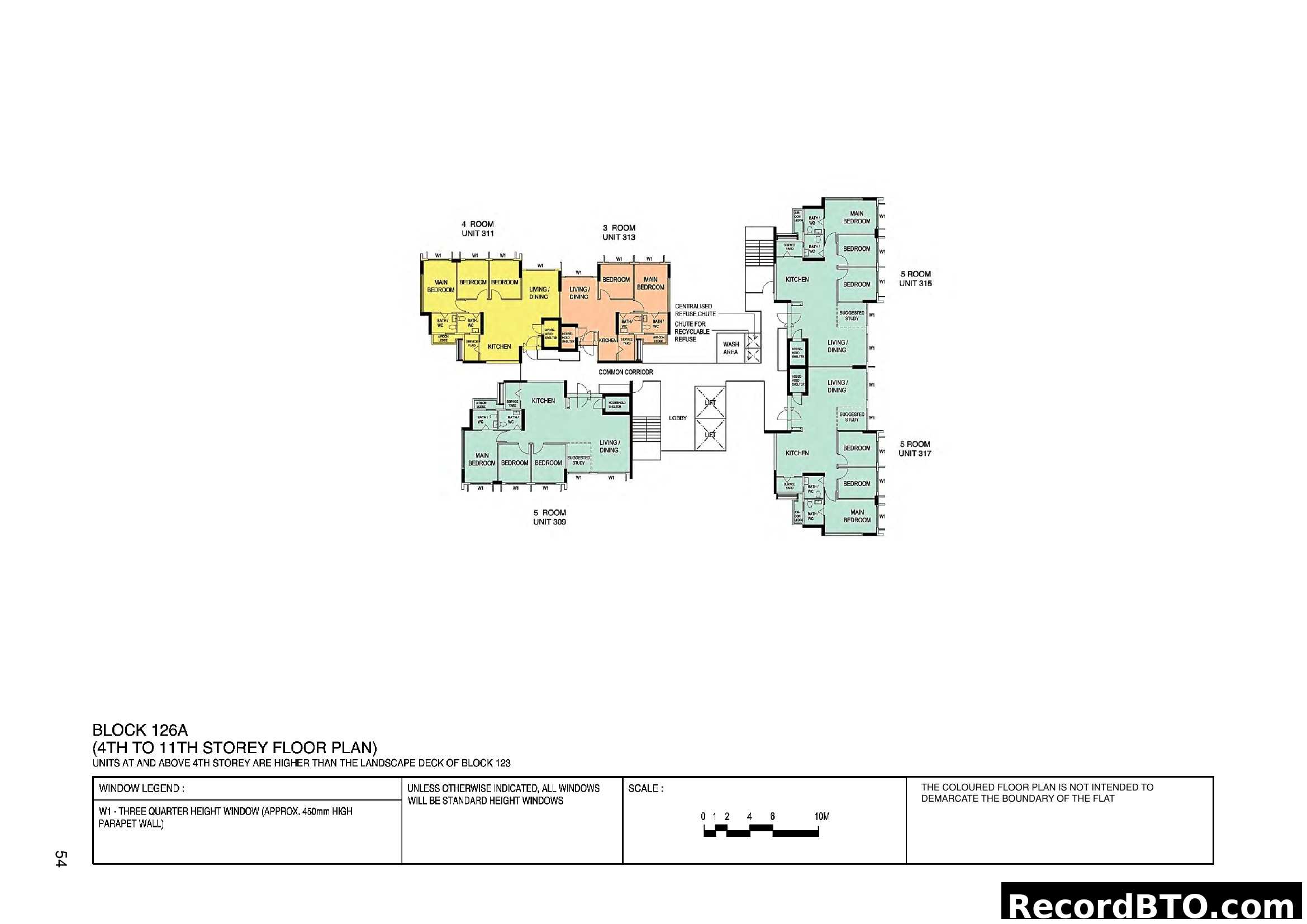 Block 126A (4th to 11th Storey Floor Plan)