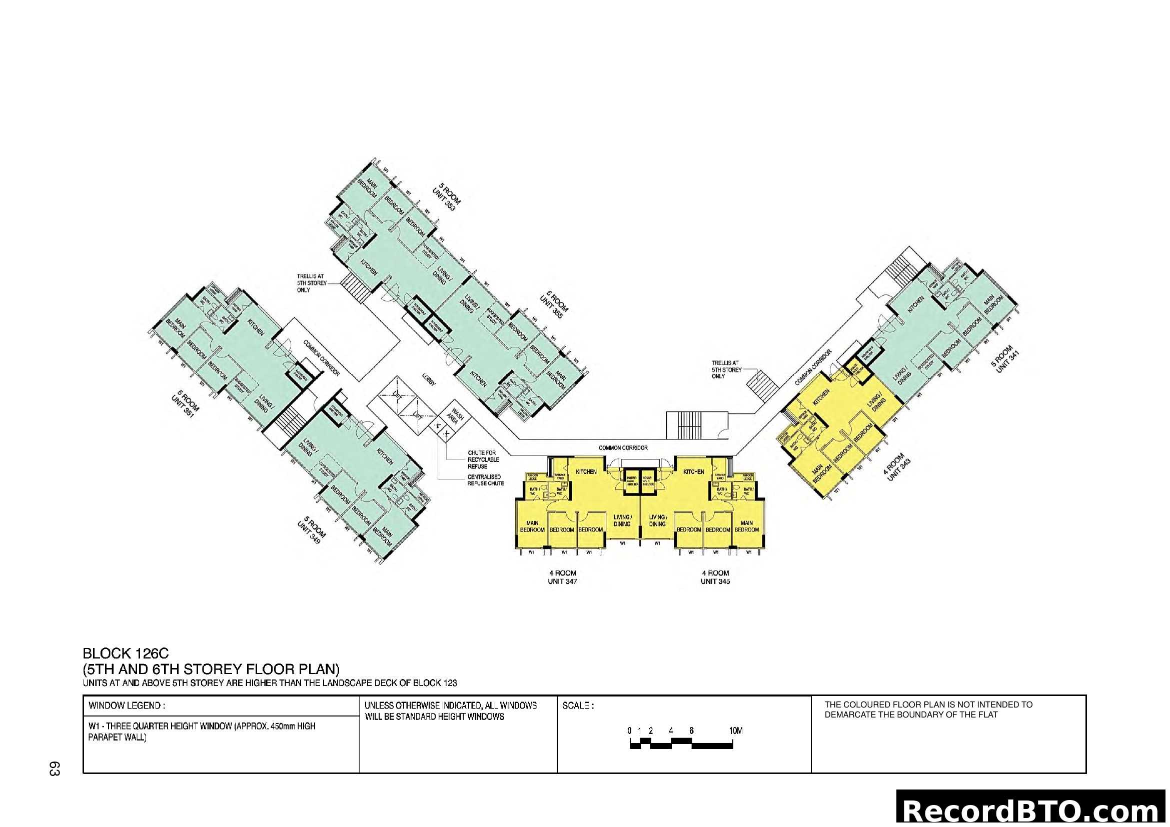 Block 126C 5th and 6th Storey Floor Plan
