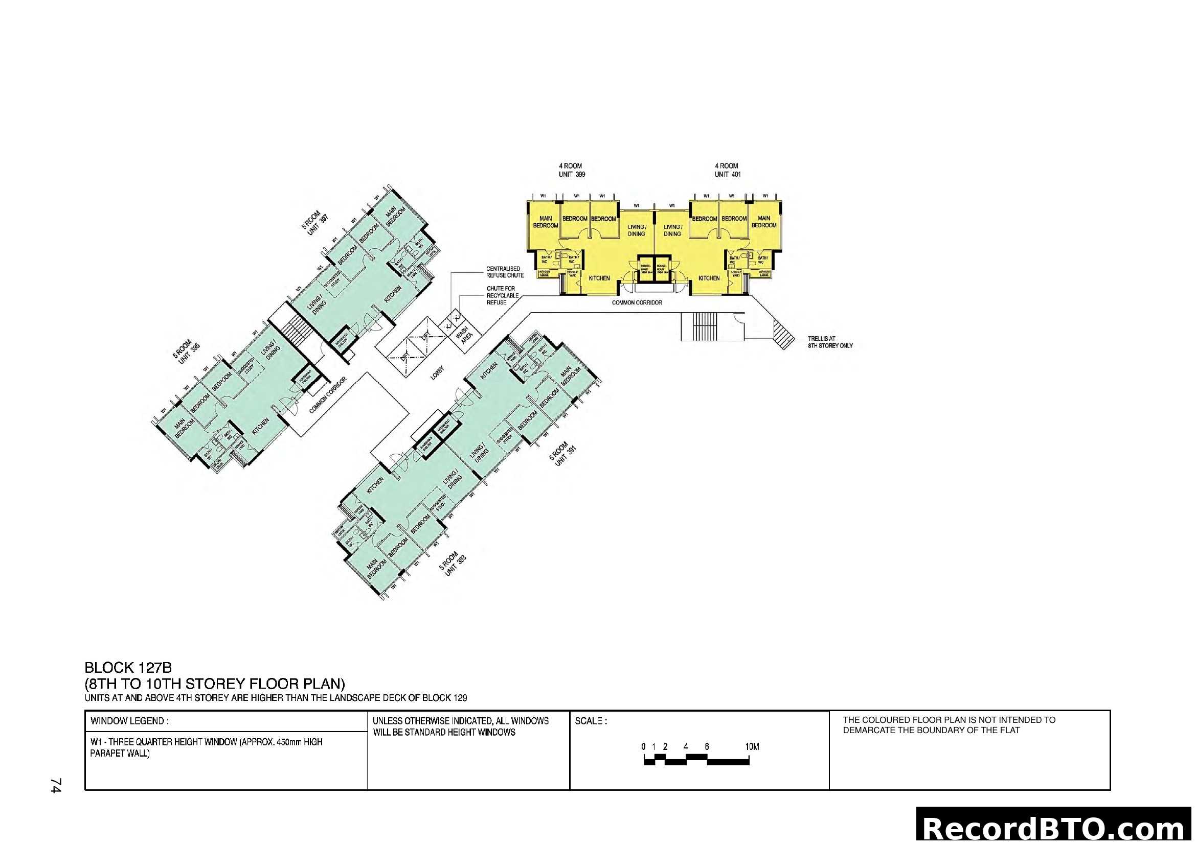 Block 127B Floor Plan (8th-10th Storey)