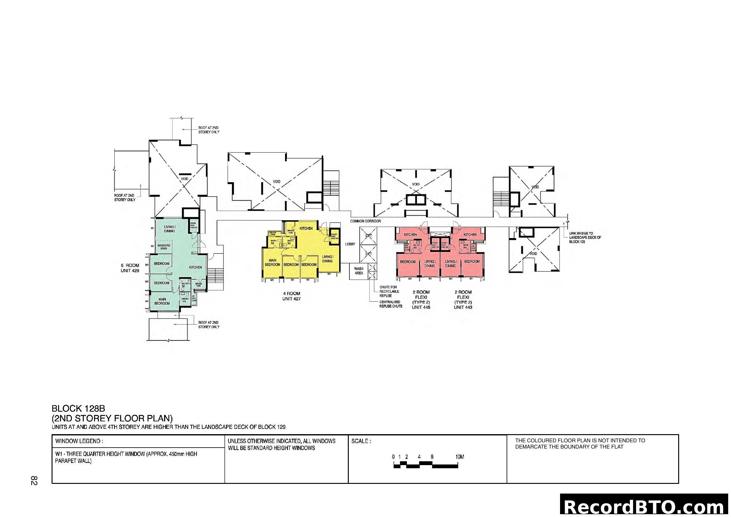 Block 128B 2nd Storey Floor Plan