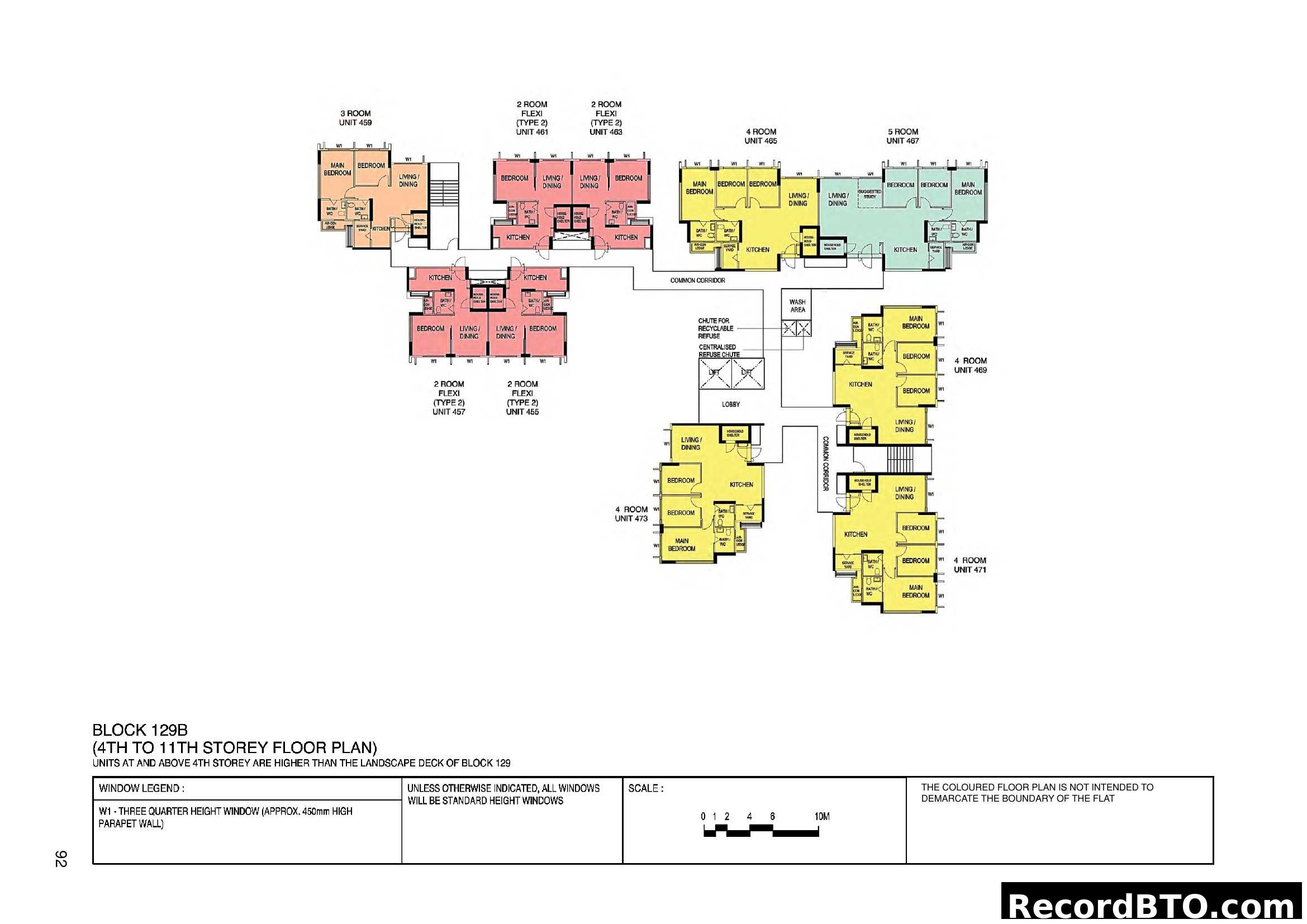 Block 129B (4th to 11th Storey Floor Plan)