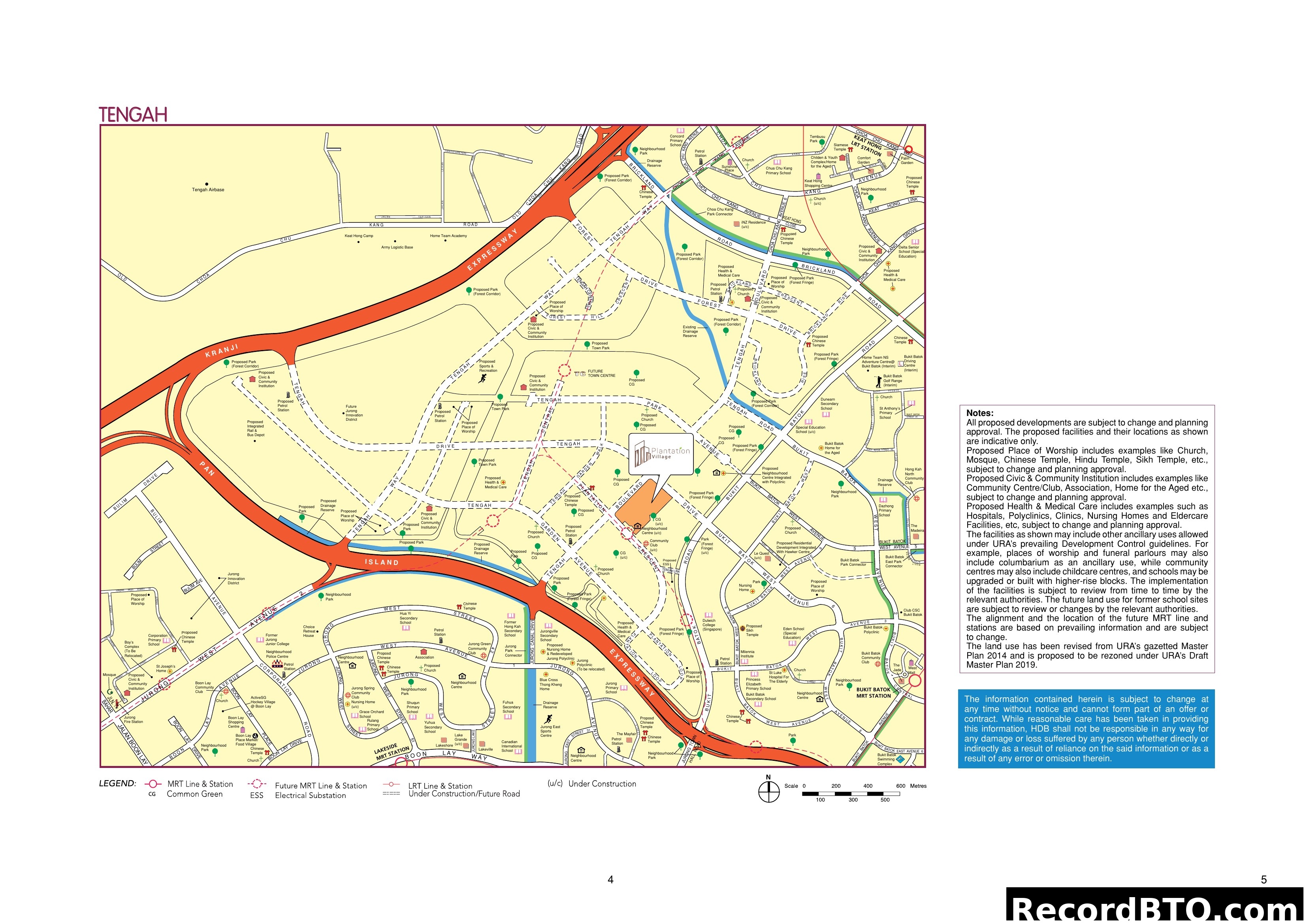 Tengah HDB Master Plan Map