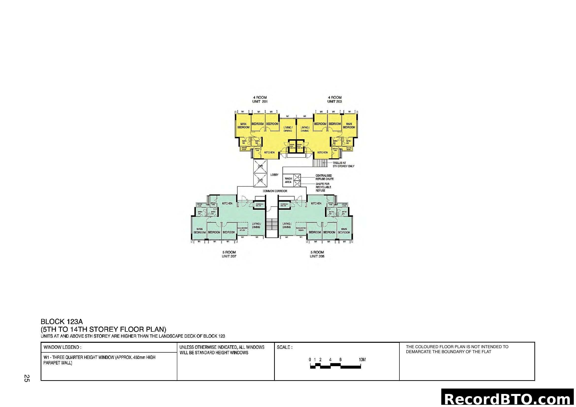 Block 123A (5th to 14th Storey Floor Plan)